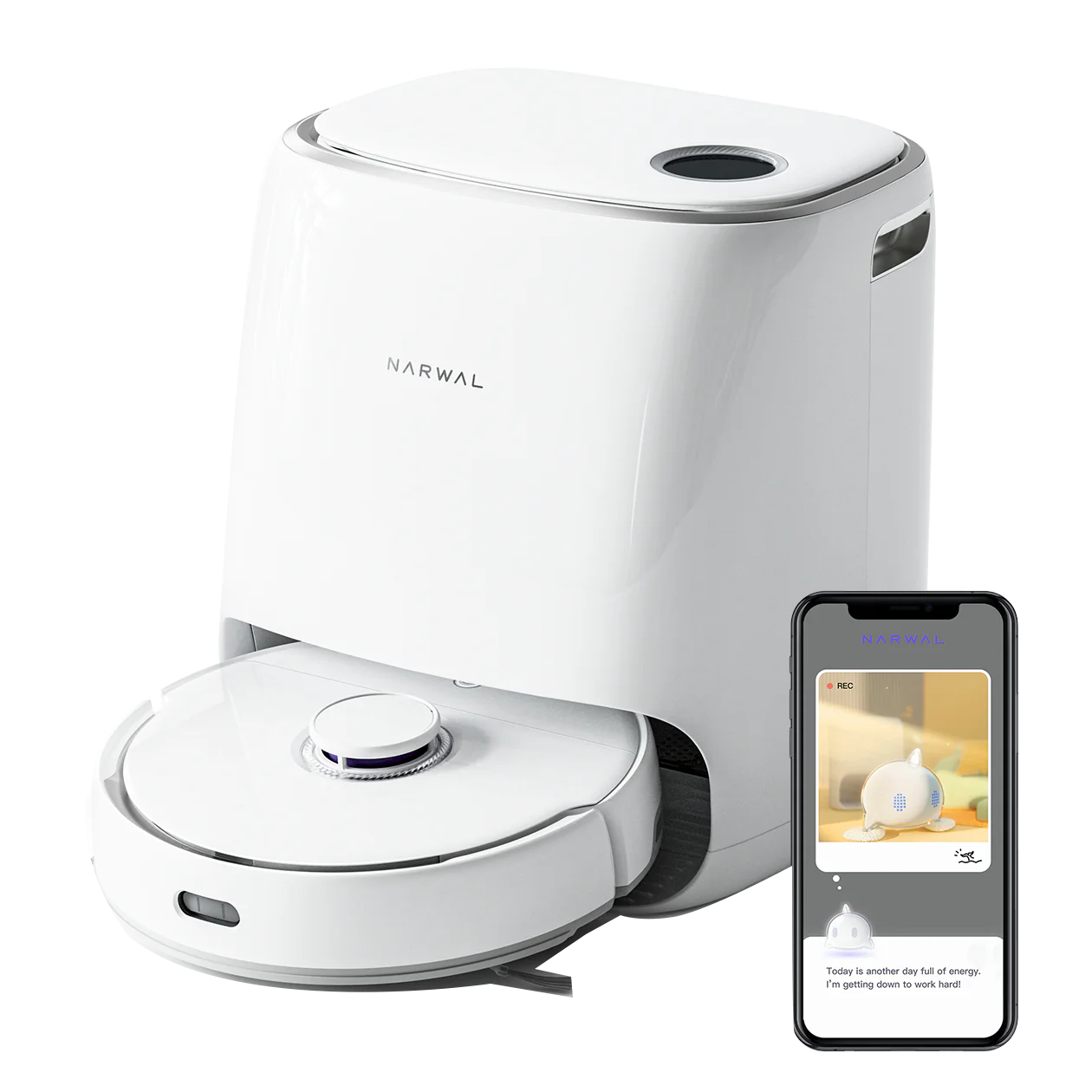 Narwal Freo Robotic Vacuum and Mop Cleaner Versatile Self Mop Clean with DirtSense and Auto Washing