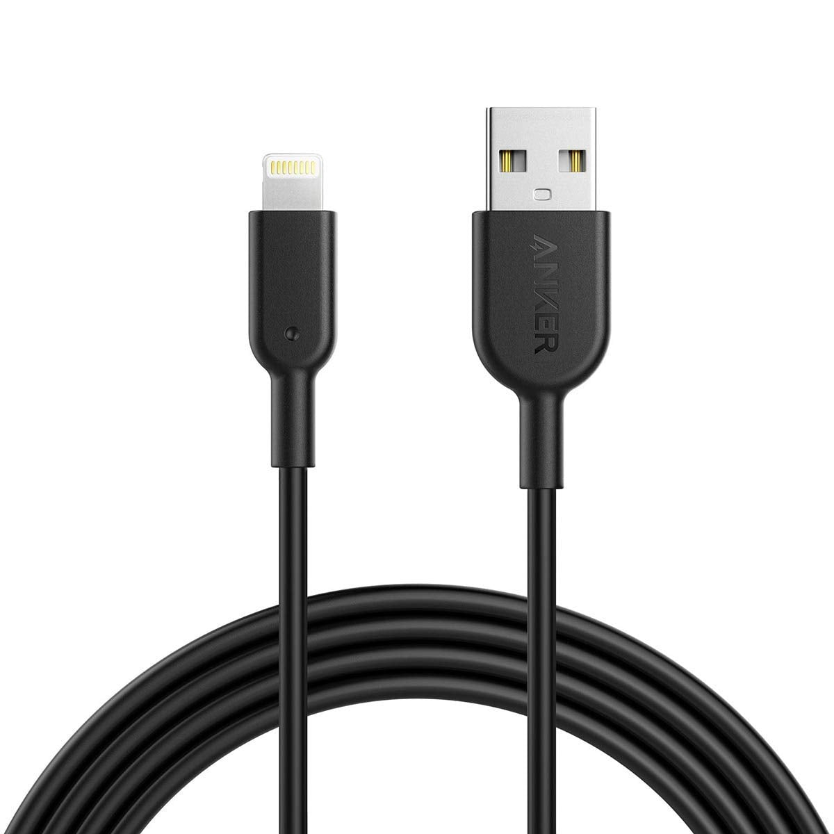 Anker Powerline II Lightning Cable Apple MFi Certified 6ft USB Charging/Sync Lightning Cord Black A8433012