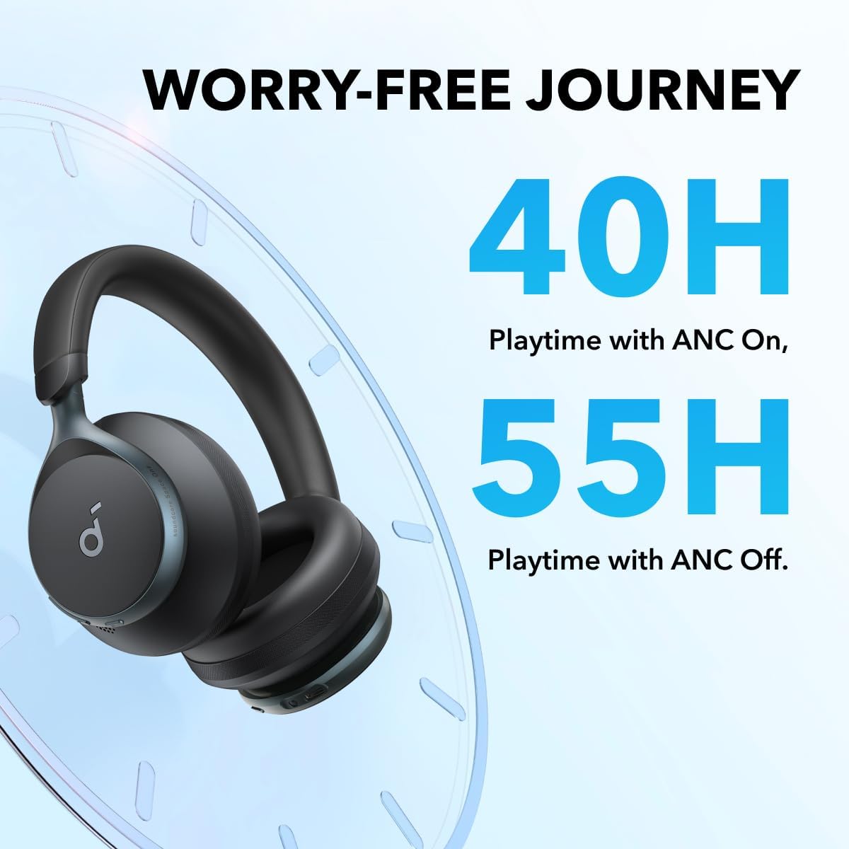Anker Soundcore Space One Noise Cancelling Wireless Headphones - Jet Black