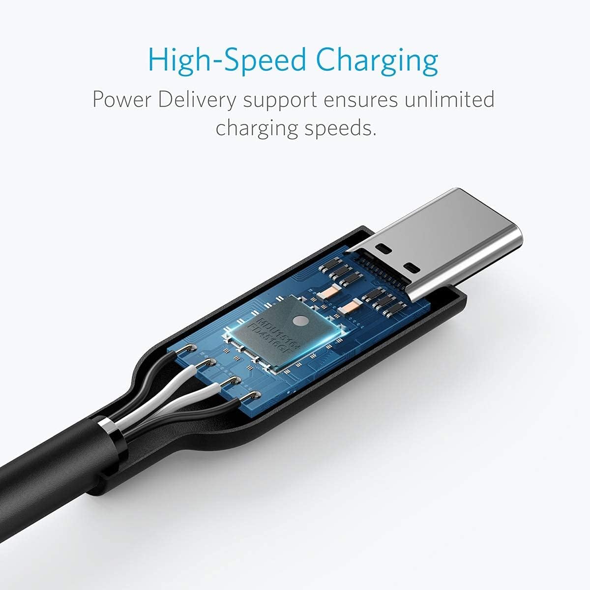 Anker Powerline II USB-C to USB-C 3.1 Gen2 (90 cm) with up to 100W PD and10Gbps Data Transfer Rate Black A8485011