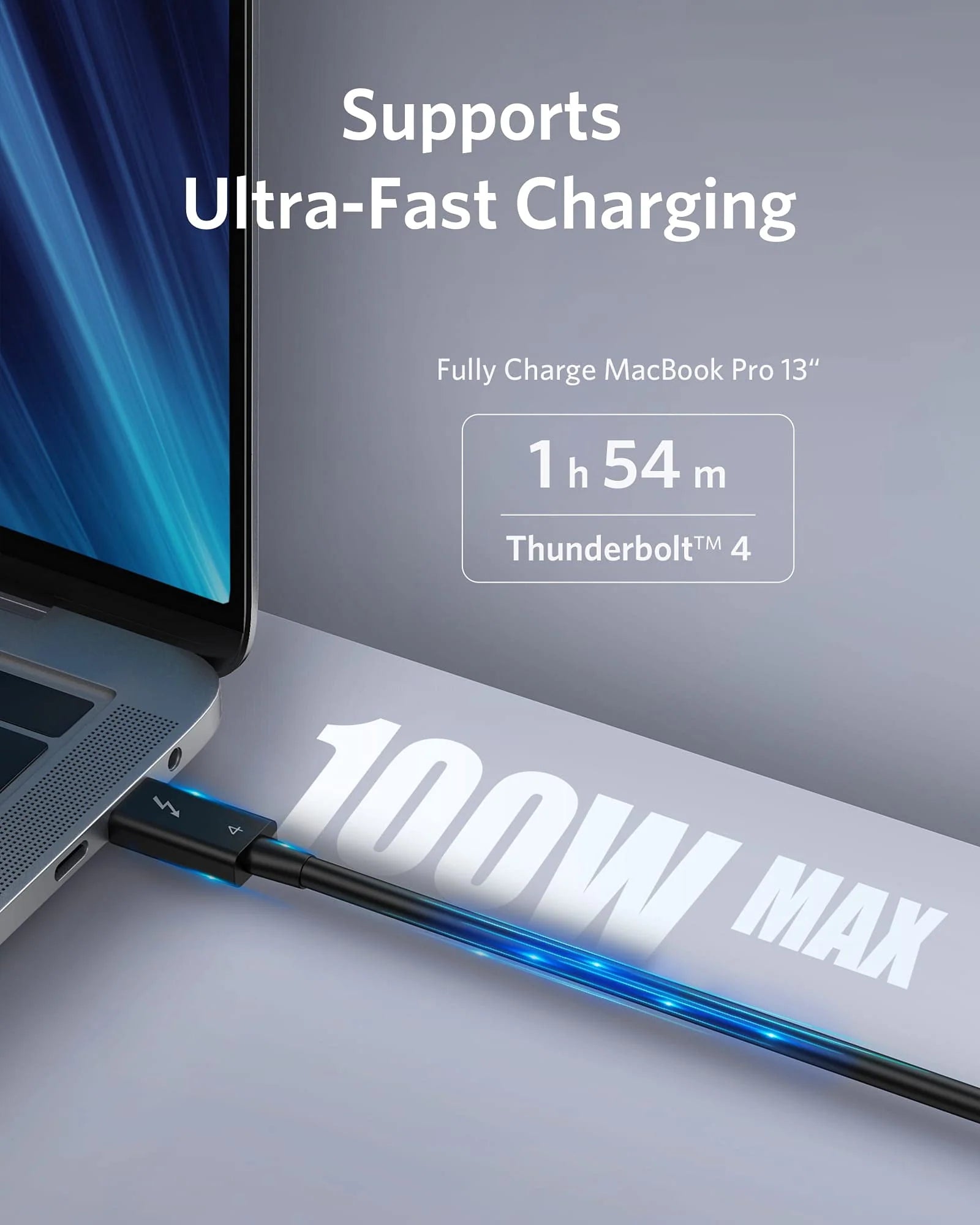 Anker USB-C to USB-C Thunderbolt 4 Cable 70cm (100W/40 Gbps) A8859011