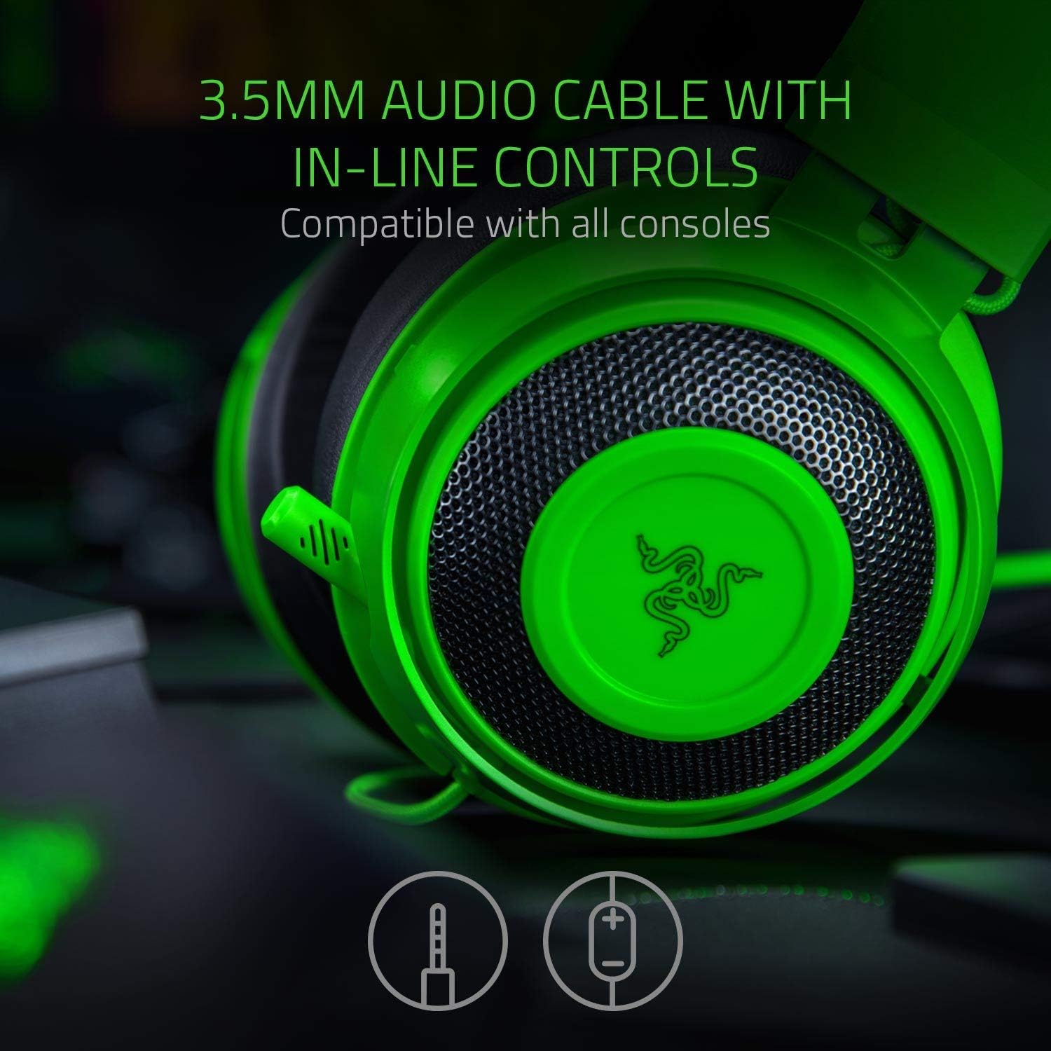 Razer Kraken Multi-Platform Wired Gaming Headset - Green RZ04-02830200-R3M1