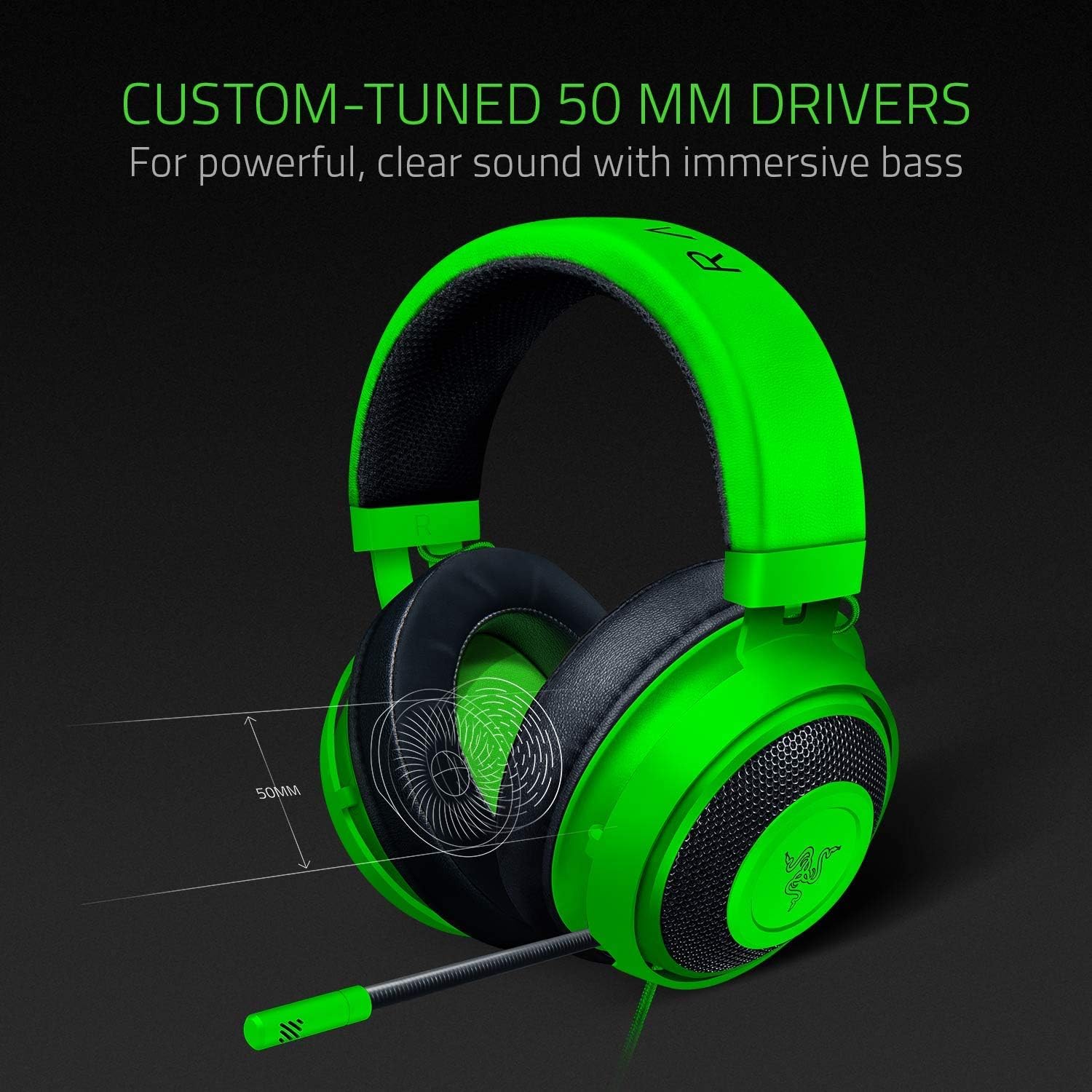 Razer Kraken Multi-Platform Wired Gaming Headset - Green RZ04-02830200-R3M1