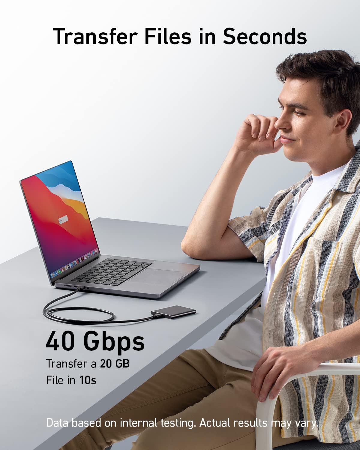 Anker 515 USB-C to USB-C Cable 3.3ft Thunderbolt 4 Compatible (240W/40 Gbps) Black A8487011