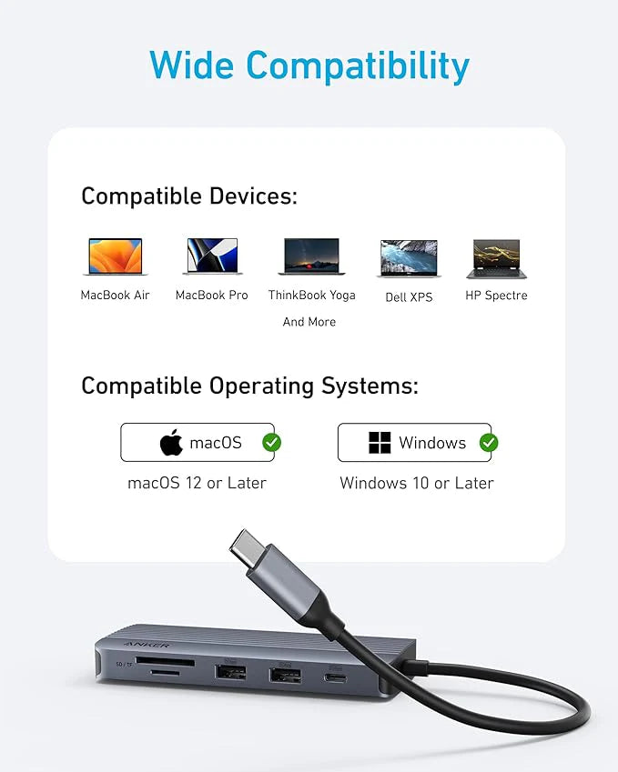 Anker 10-in-1 USB-C Hub with Dual-Display A83C2HA1