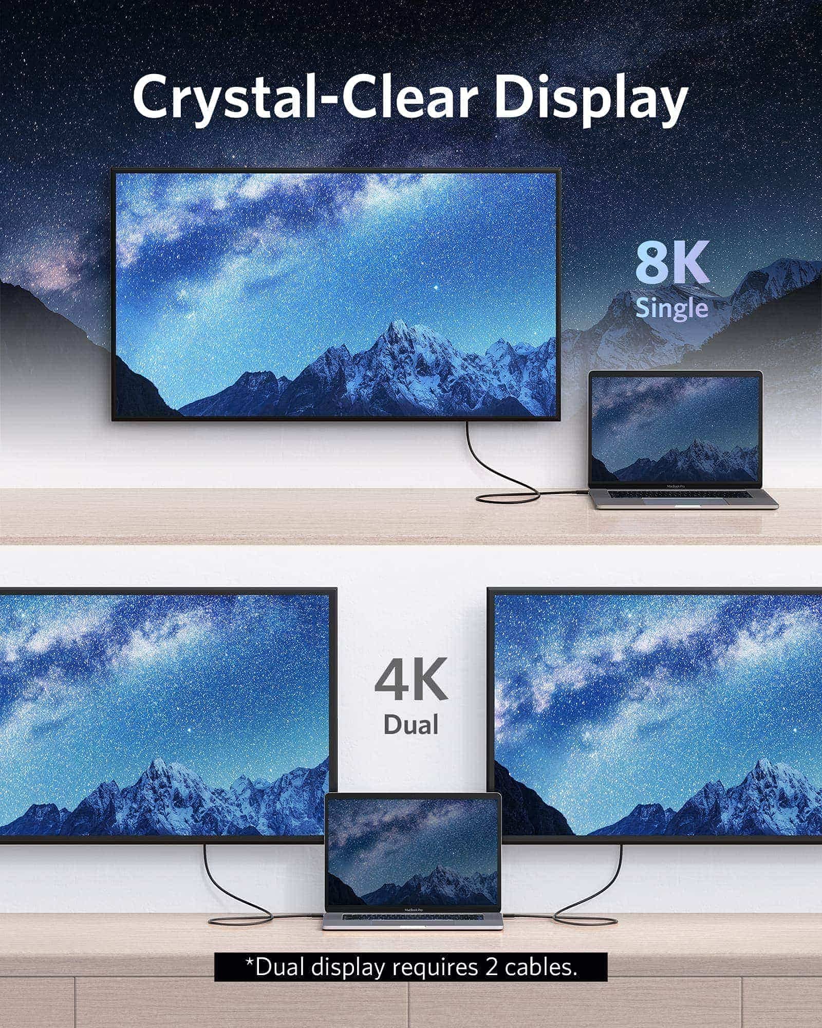 Anker USB-C to USB-C Thunderbolt 4 Cable 70cm (100W/40 Gbps) A8859011