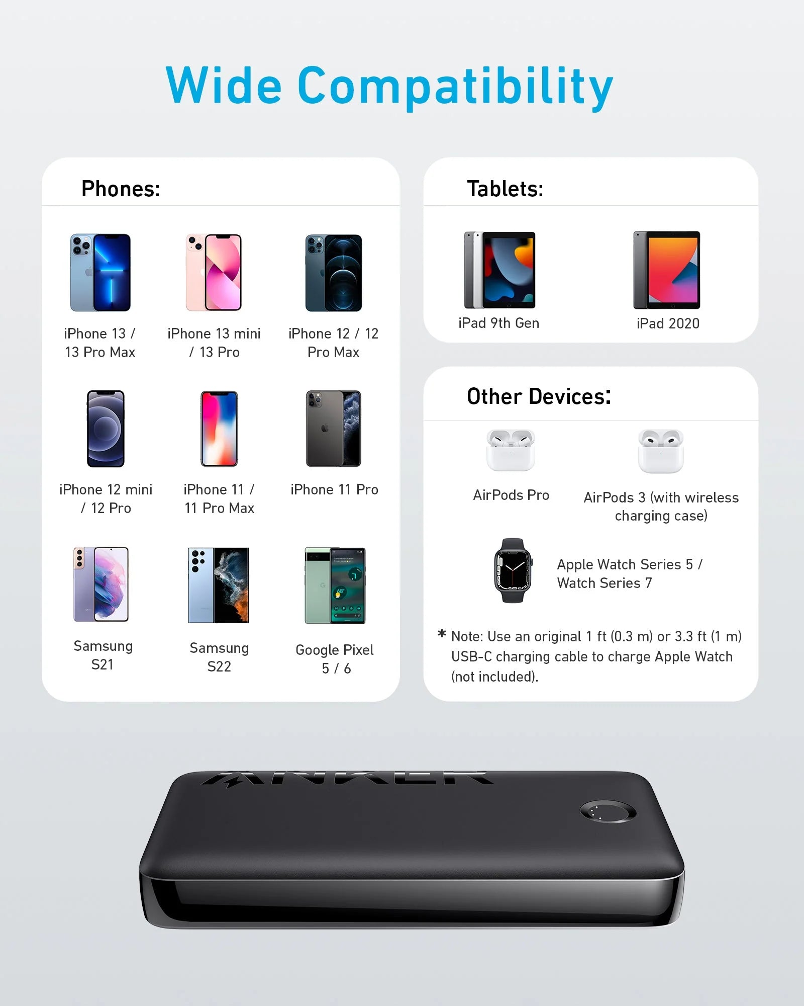 Anker 335 PowerCore 20K Power Bank - Black A1288012