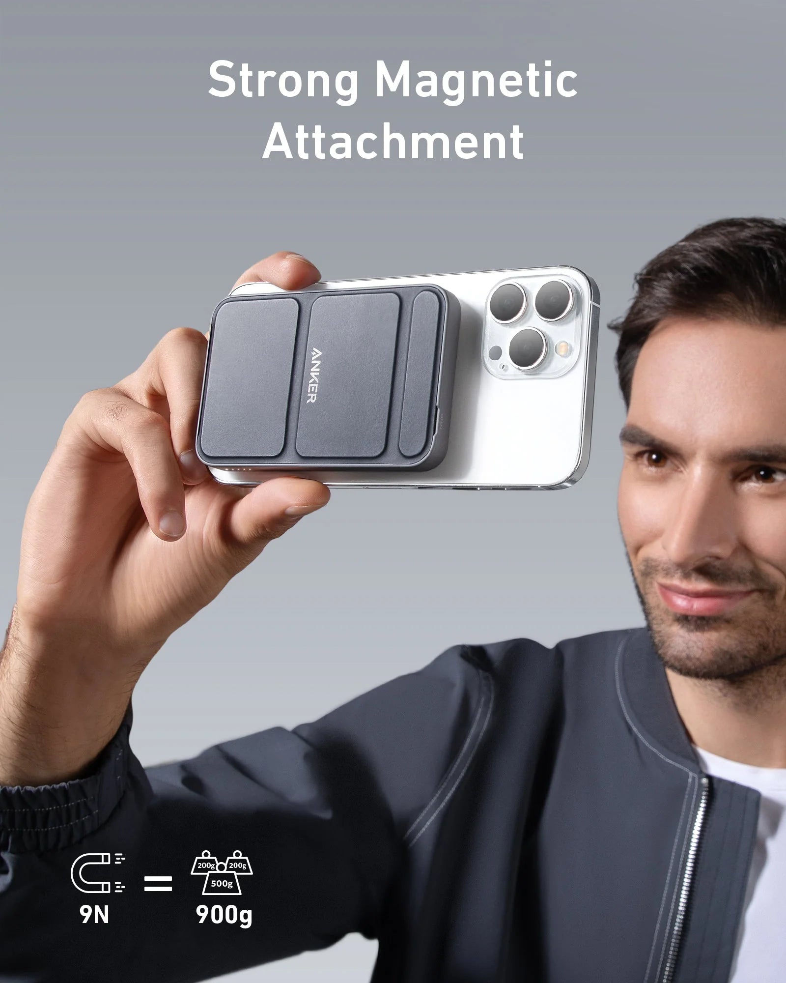 Anker 622 MagGo II 5000mAh Foldable Magnetic Wireless Charger - Black A1614H13