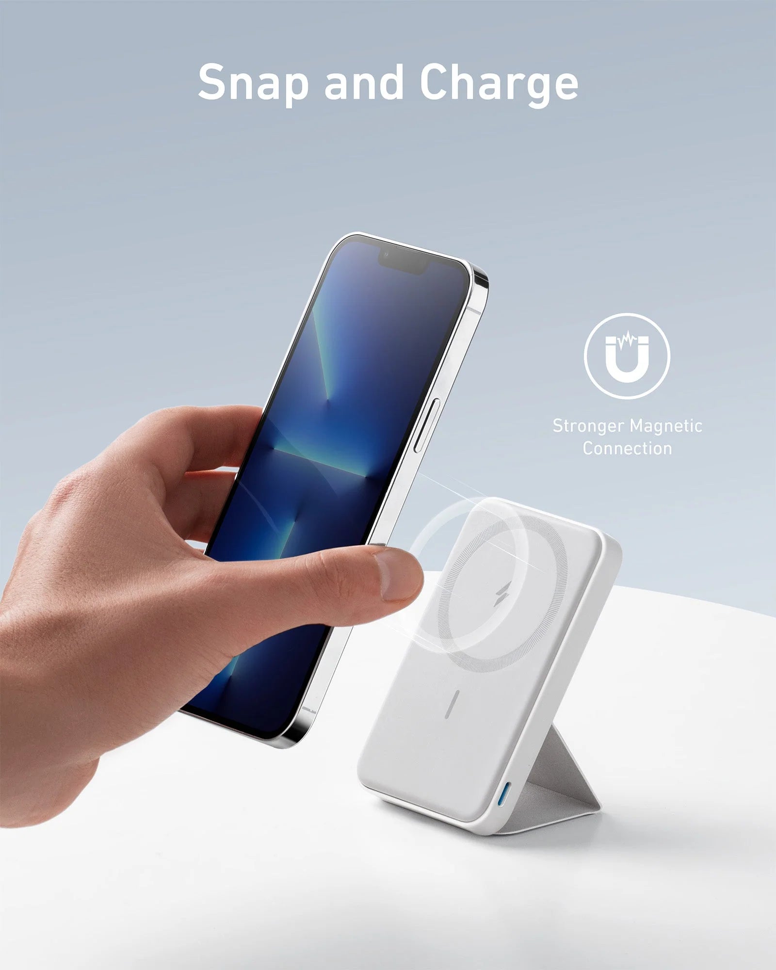 Anker 622 MagGo II 5000mAh Foldable Magnetic Wireless Charger - White A1614H23