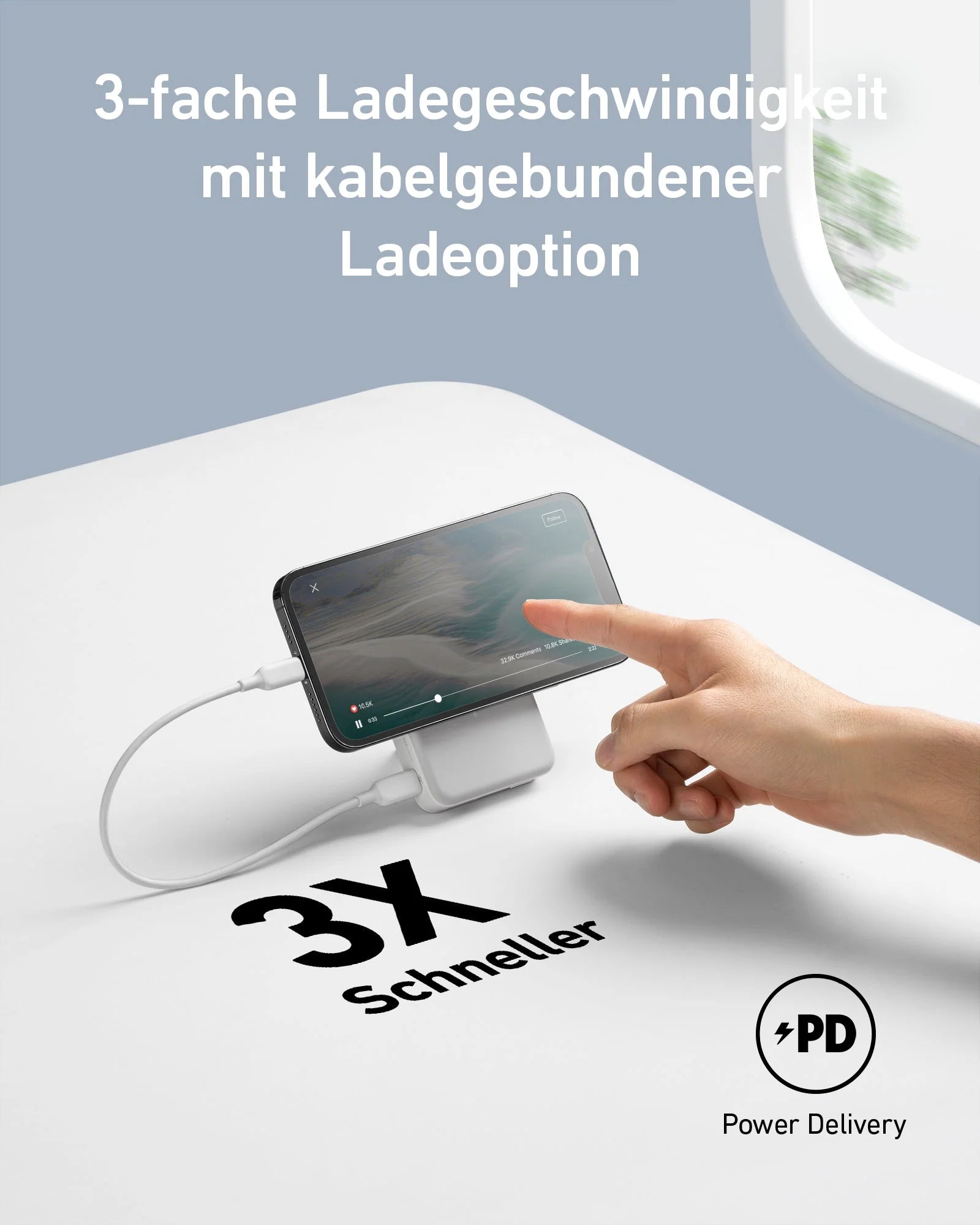 Anker 633 MagGo 10000mAh Magnetic Power Bank - White A1641H21