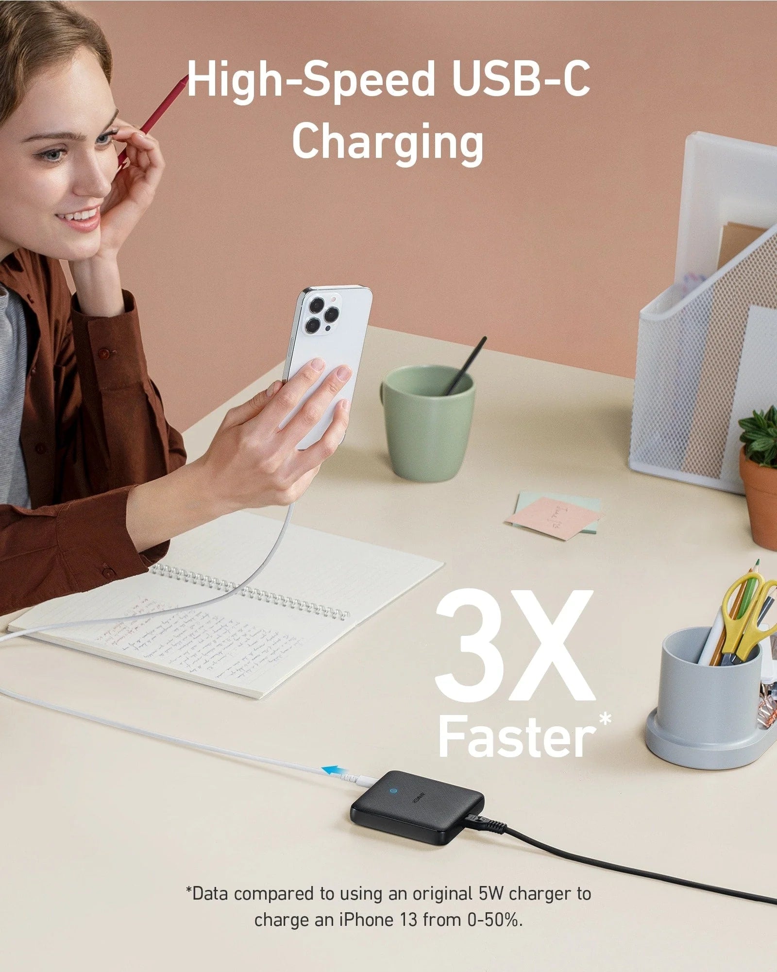 Anker PowerPort Atom III 65W Slim GaN 4-Port Dual USB-C Wall Charger A2046T12