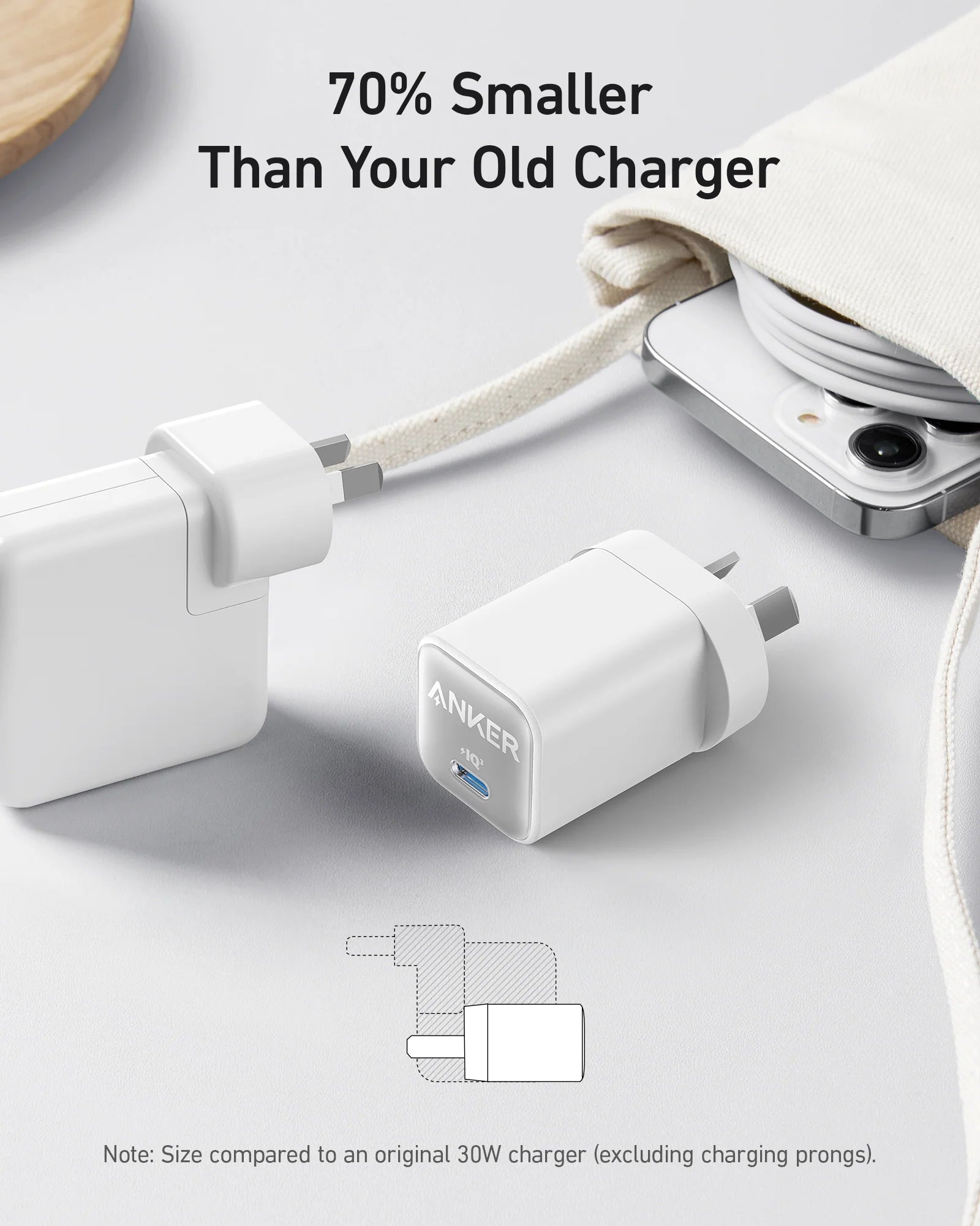 Anker 511 USB-C GaN Charger (Nano 3 30W) - White A2147T21