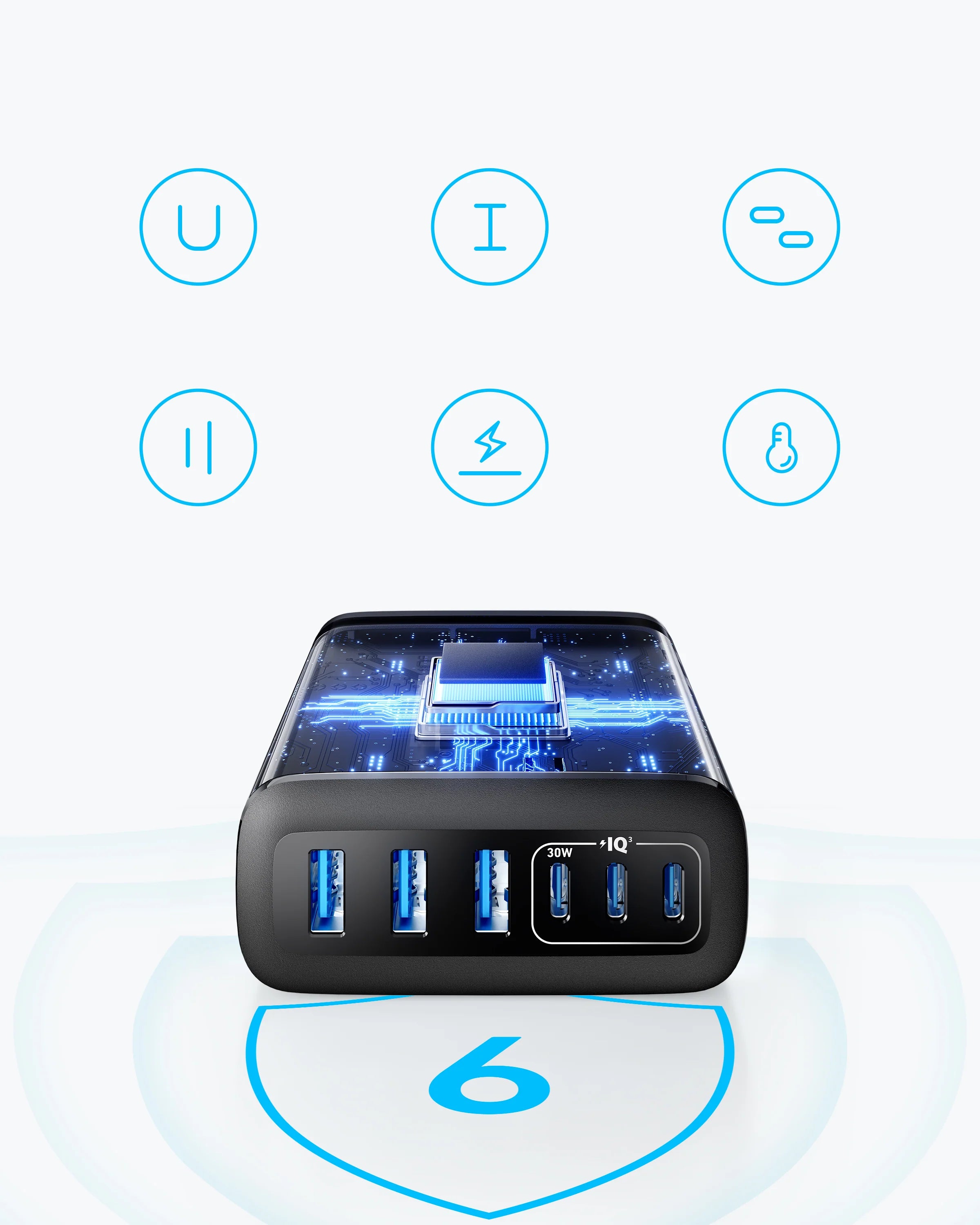 Anker 112W 6-Ports GaN Charger A2154T11