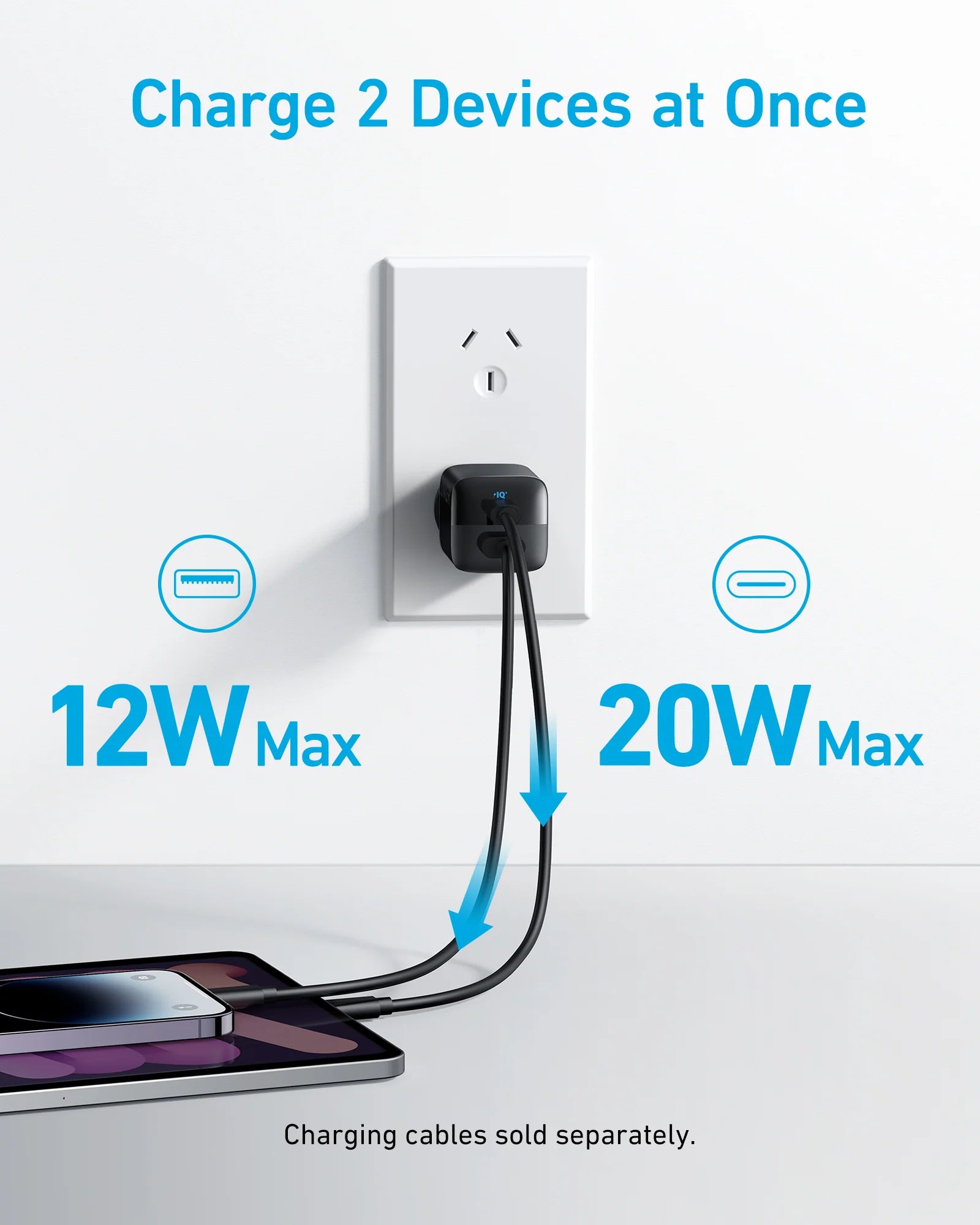 Anker 323 USB-C 33W Wall Charger - Black A2331T11