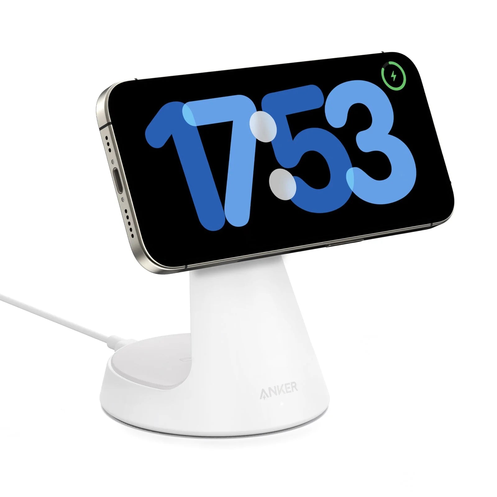 Anker MagGo 2-in-1 Dock Stand 15W Wireless Charger - White A25M7H21