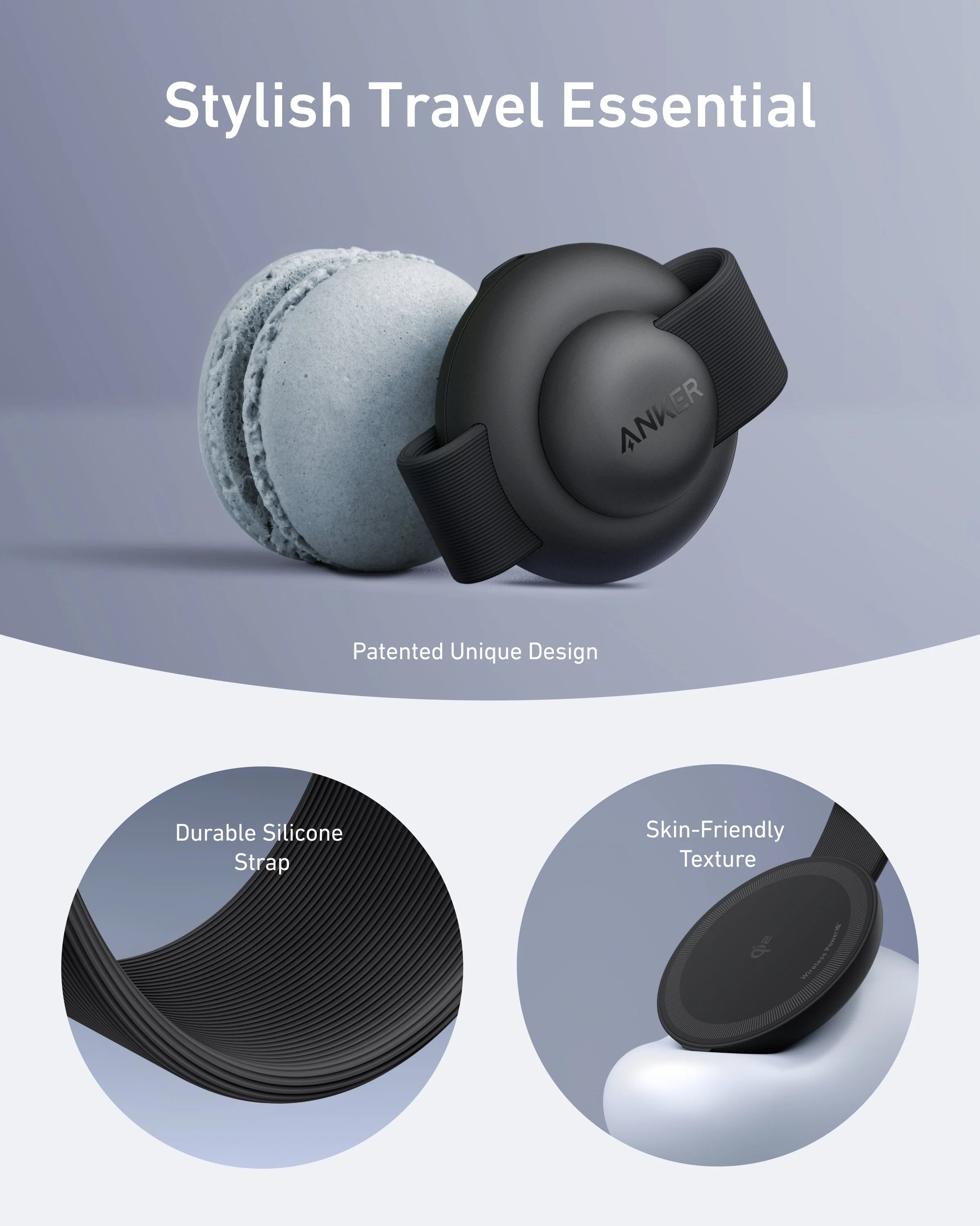 Anker MagGo 3-in-1 Wireless Charging Station (Foldable Pad) - Black B25M8T11