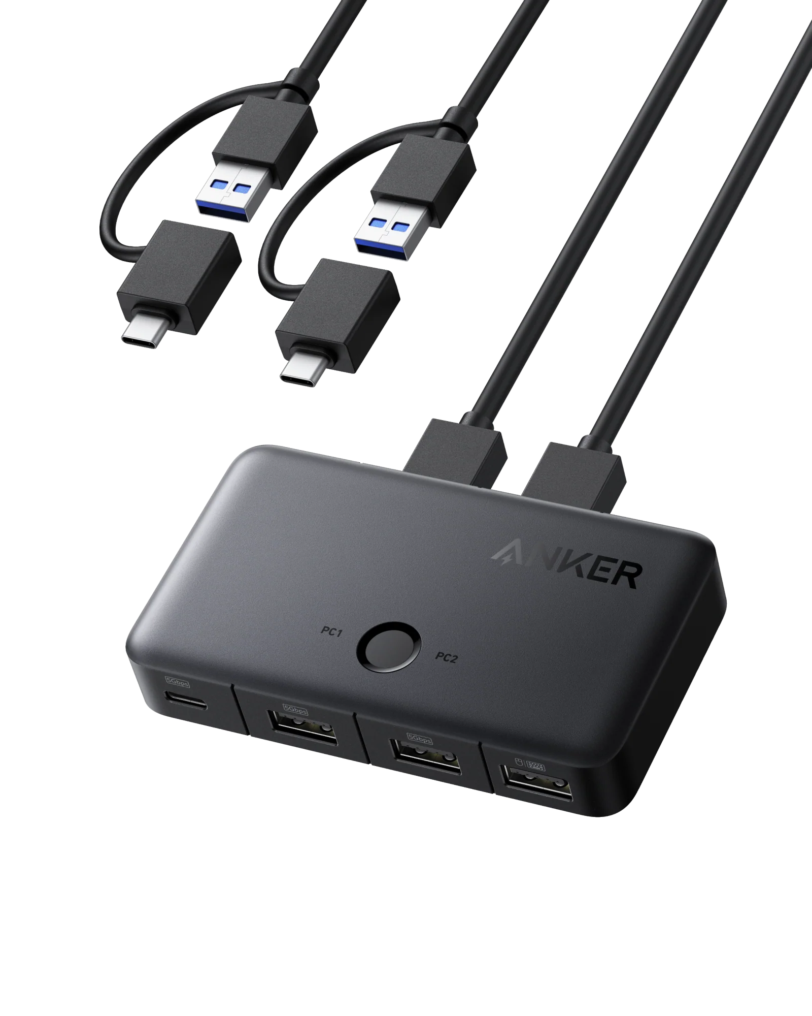 Anker USB 3.0 KVM Switch For Desktop and Laptop A83K30A1