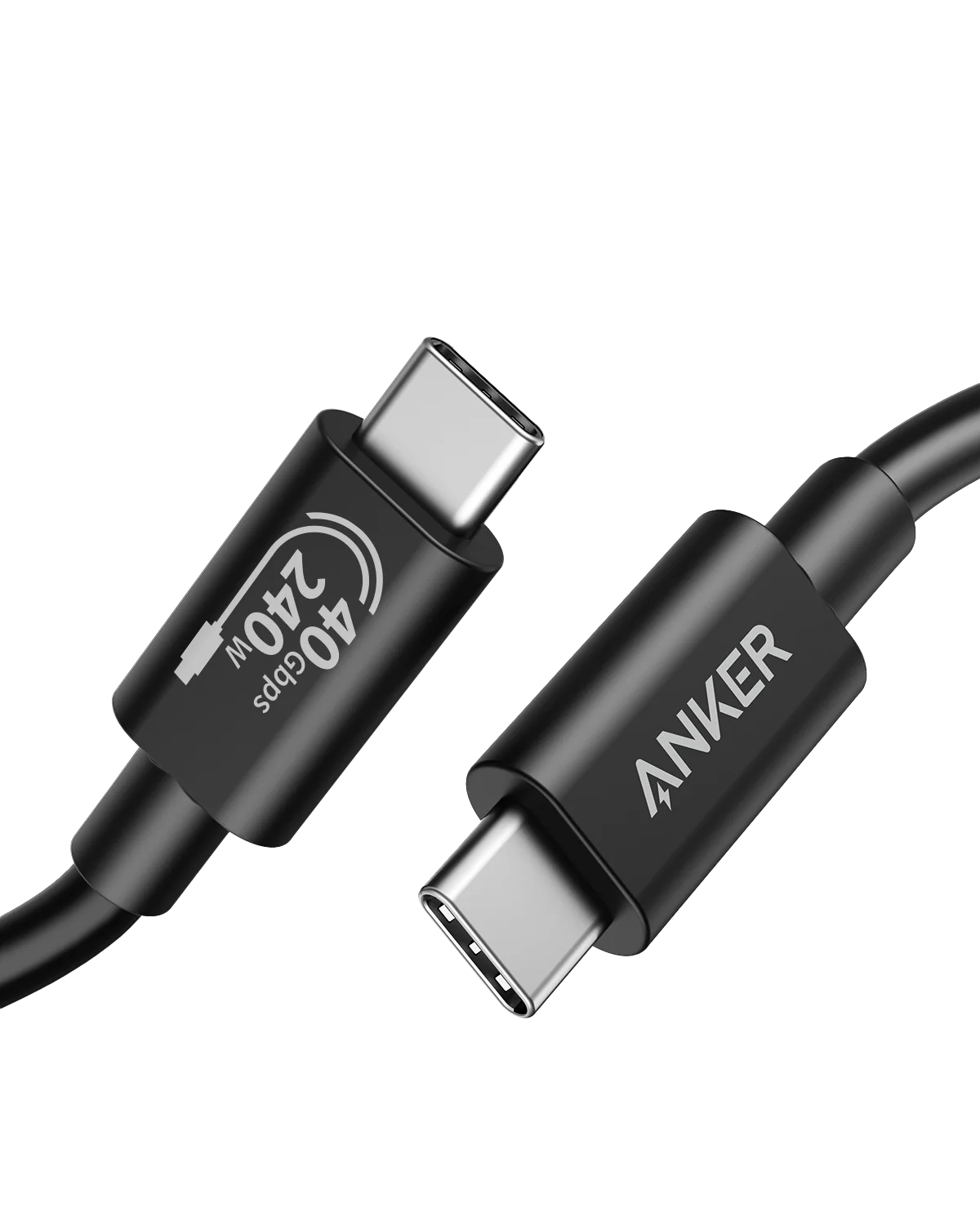 Anker 515 USB-C to USB-C Cable 3.3ft Thunderbolt 4 Compatible (240W/40 Gbps) Black A8487011