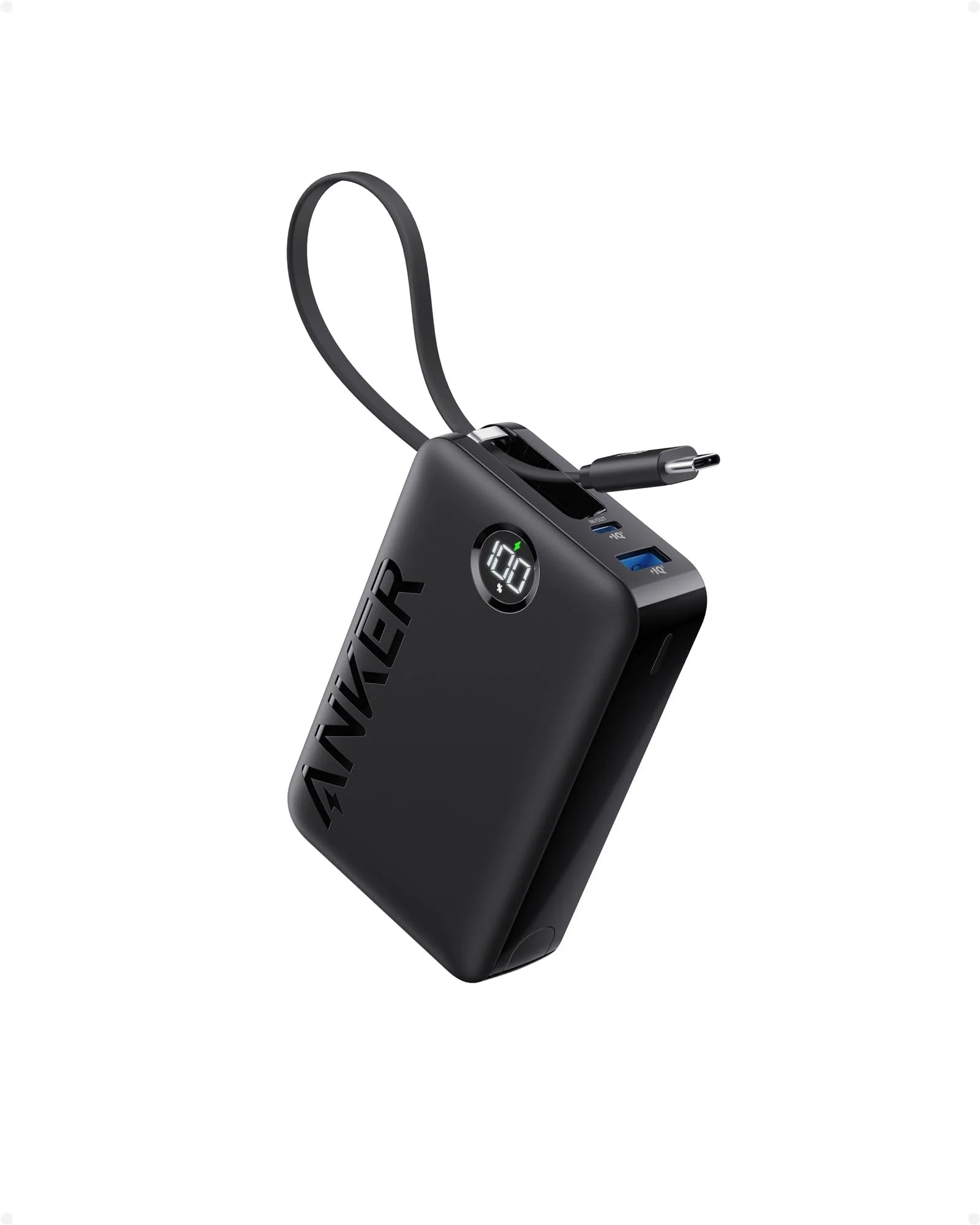 Anker 20000mAh 22.5W Power Bank with Built-In USB-C Cable - Black A1647H11