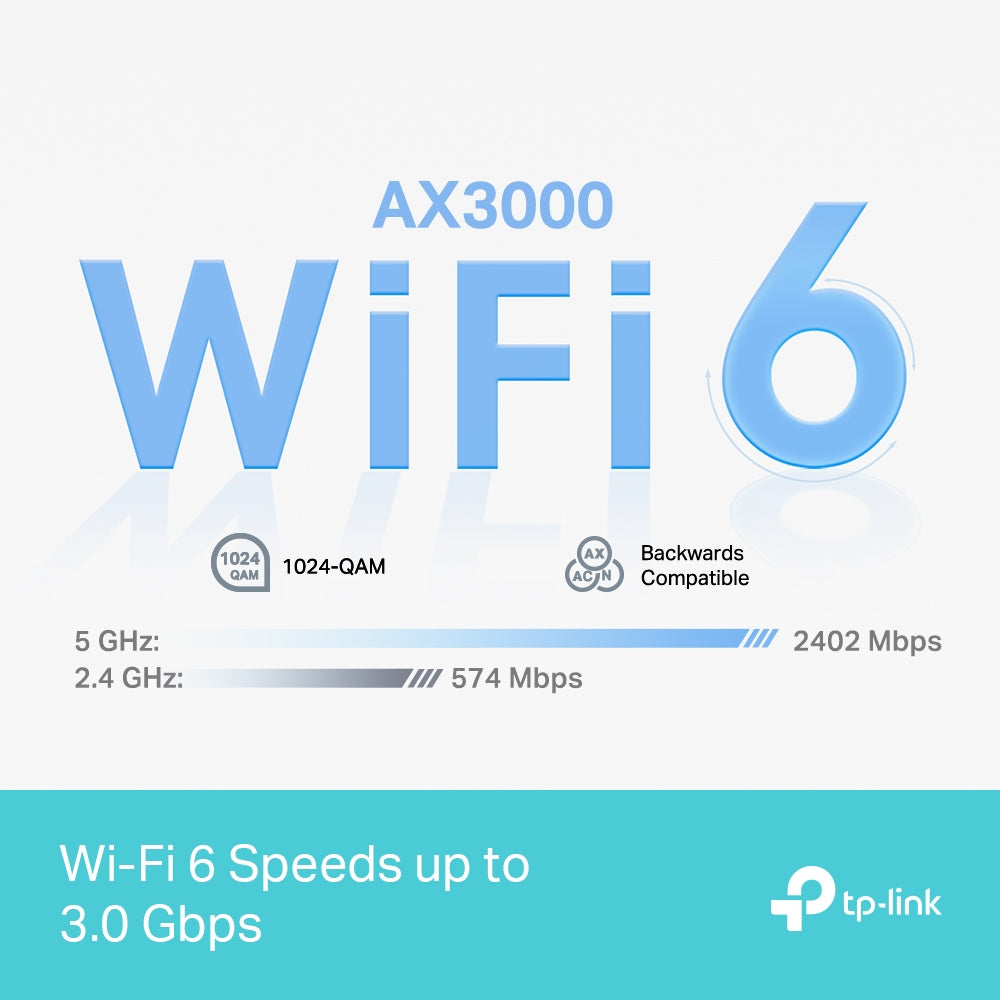 TP-Link Deco X50 Pro(3-pack) AX3000 Whole Home Mesh WiFi 6 System