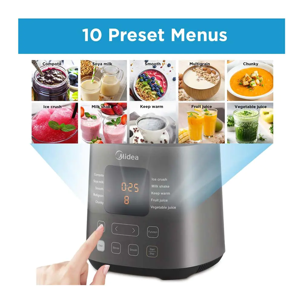 Midea 1.75L Multifunction 8 Blades High Speed Blender 1300W - MPB130ADKH