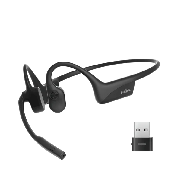 Shokz OpenComm 2 UC Bone Conduction Bluetooth Headset Wireless USB-A Adapter