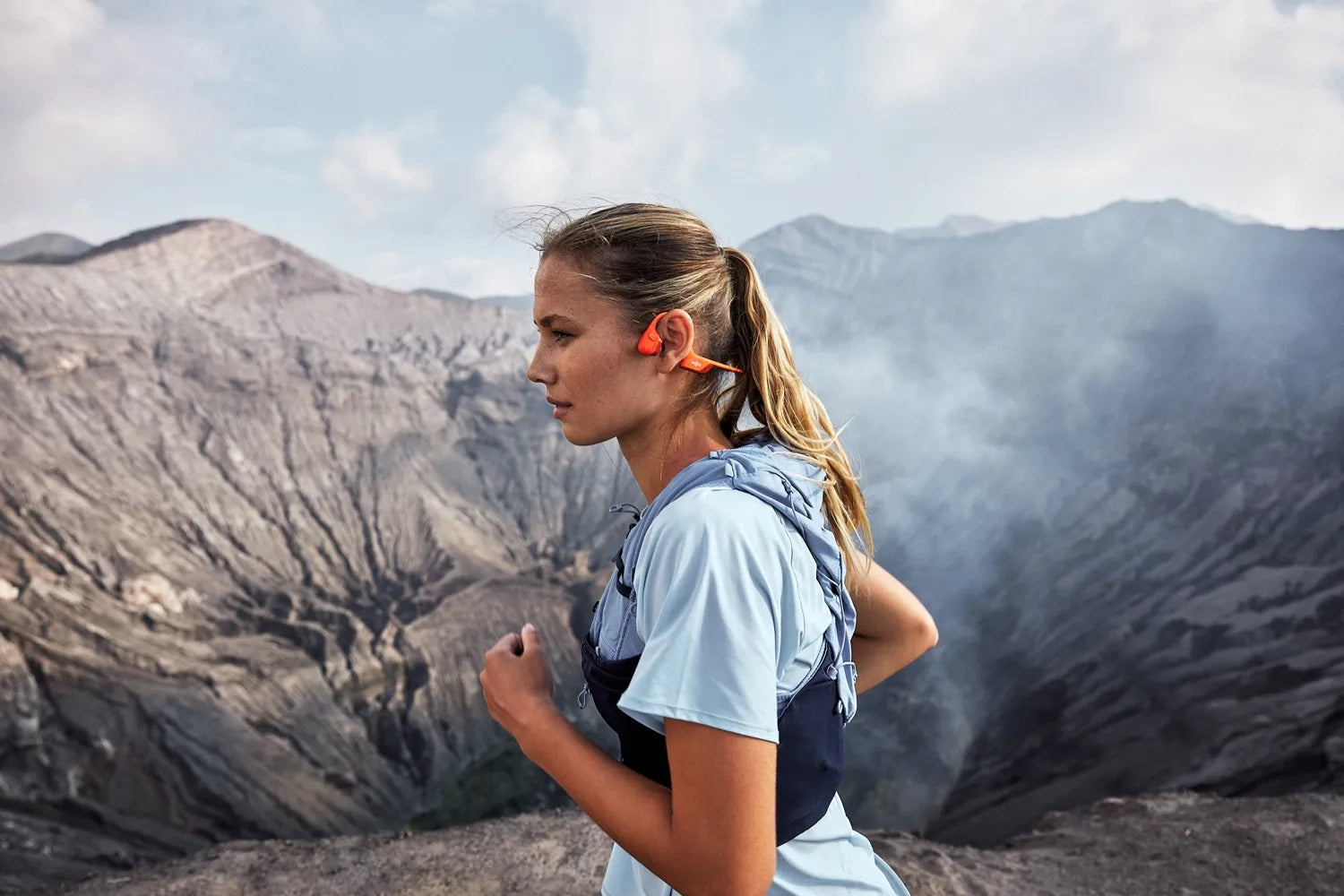 Shokz OpenRun Pro 2 Mini Wireless Bone Conduction Open-Ear Headphones - Orange
