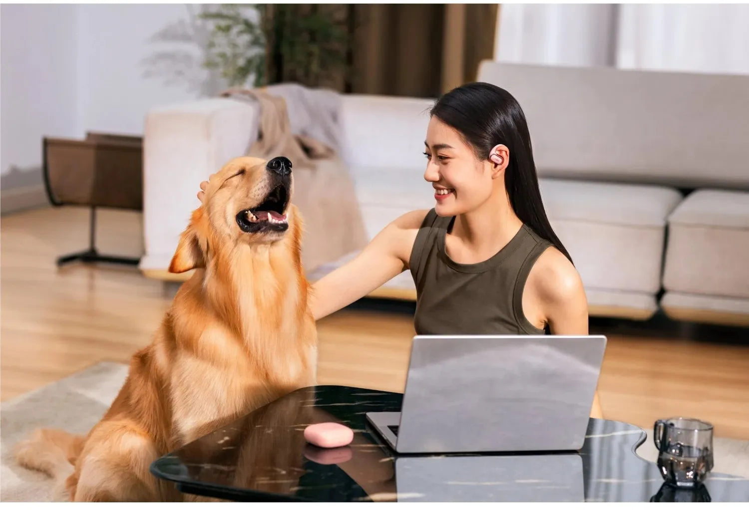 Shokz OpenFit Air True Wireless Open-Ear Headphones - Pink