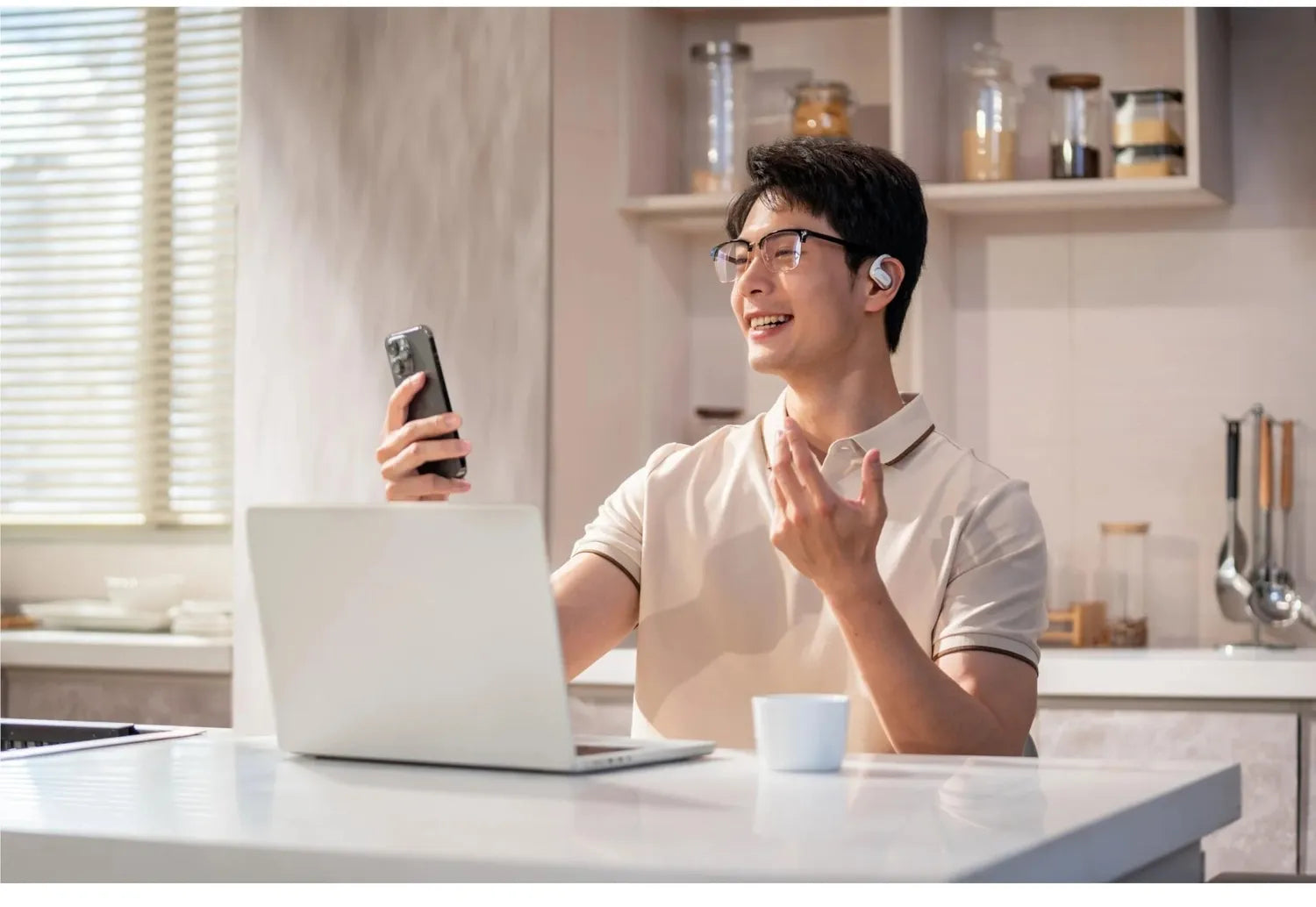 Shokz OpenFit Air True Wireless Open-Ear Headphones - White