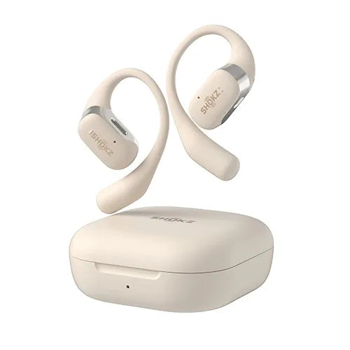 Shokz OpenFit True Wireless Open-Ear Bluetooth Headphones - Beige