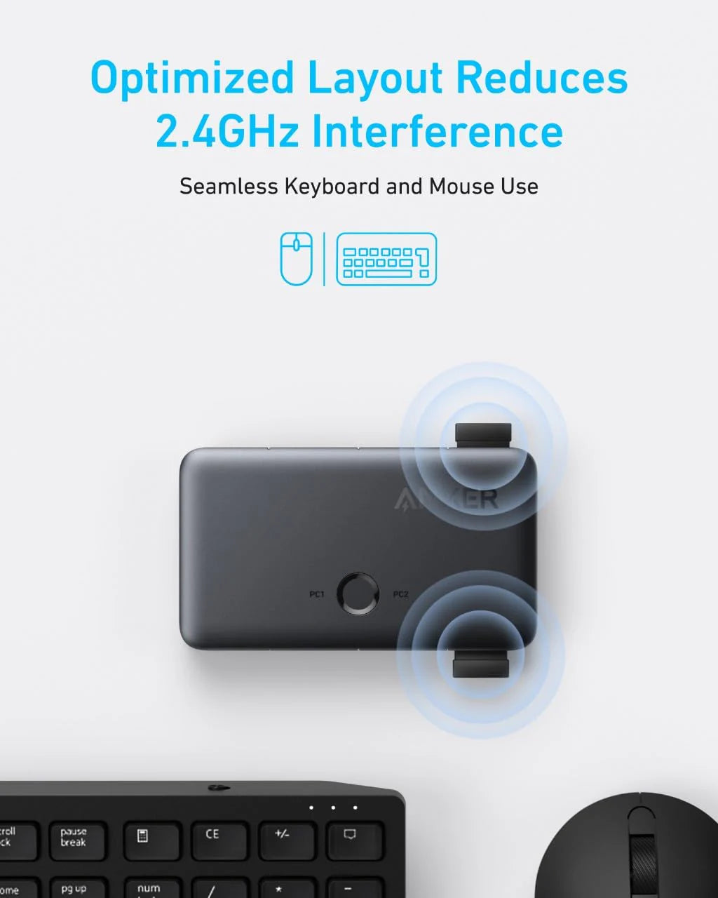 Anker USB 3.0 KVM Switch For Desktop and Laptop A83K30A1