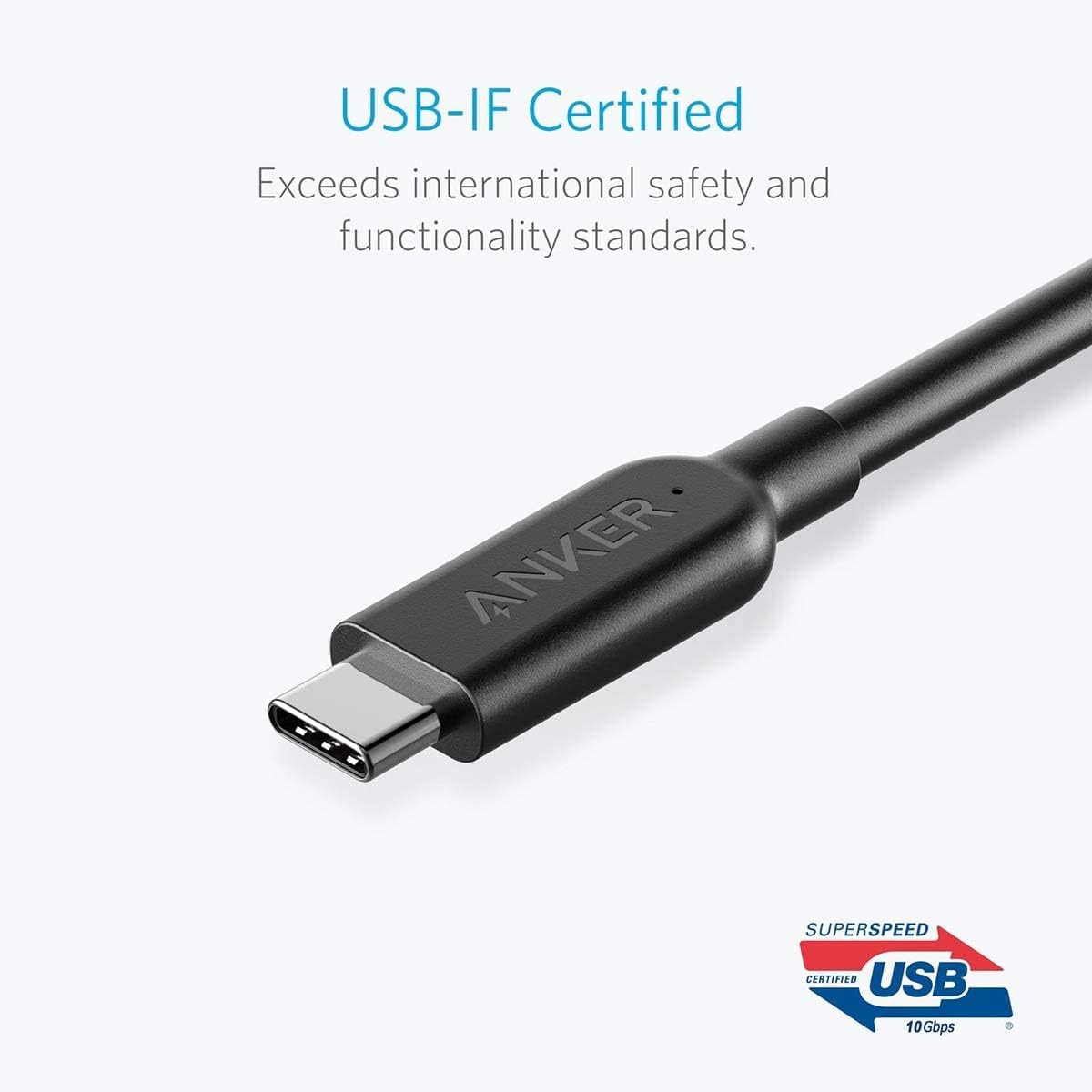 Anker Powerline II USB-C to USB-C 3.1 Gen2 (90 cm) with up to 100W PD and10Gbps Data Transfer Rate Black A8485011