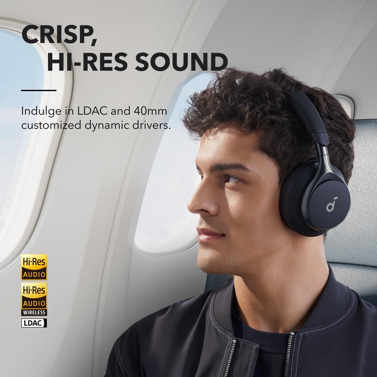 Anker Soundcore Space One Noise Cancelling Wireless Headphones - Jet Black