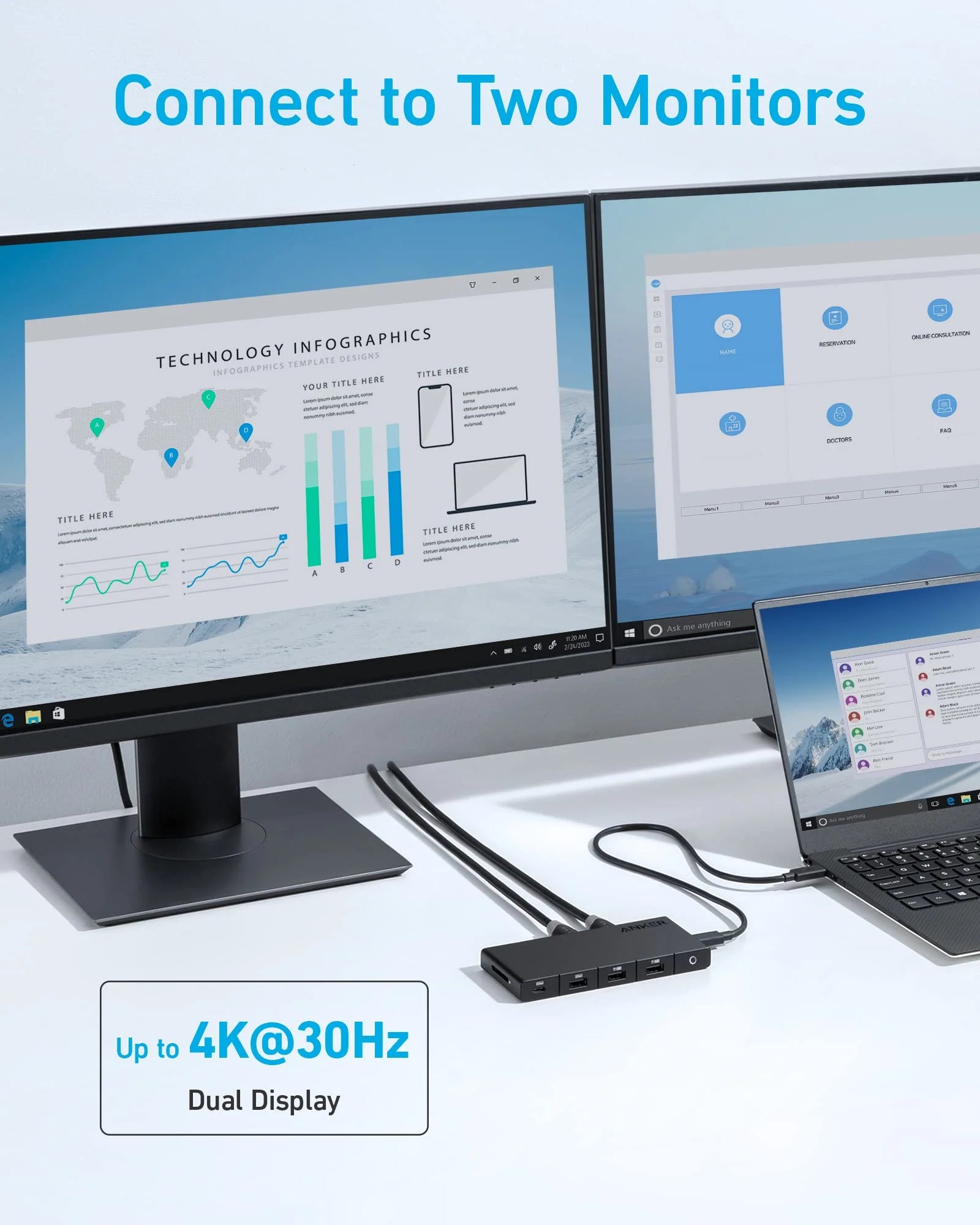 Anker 364 10-in-1 USB-C Hub with Dual 4K HDMI A83A2H11
