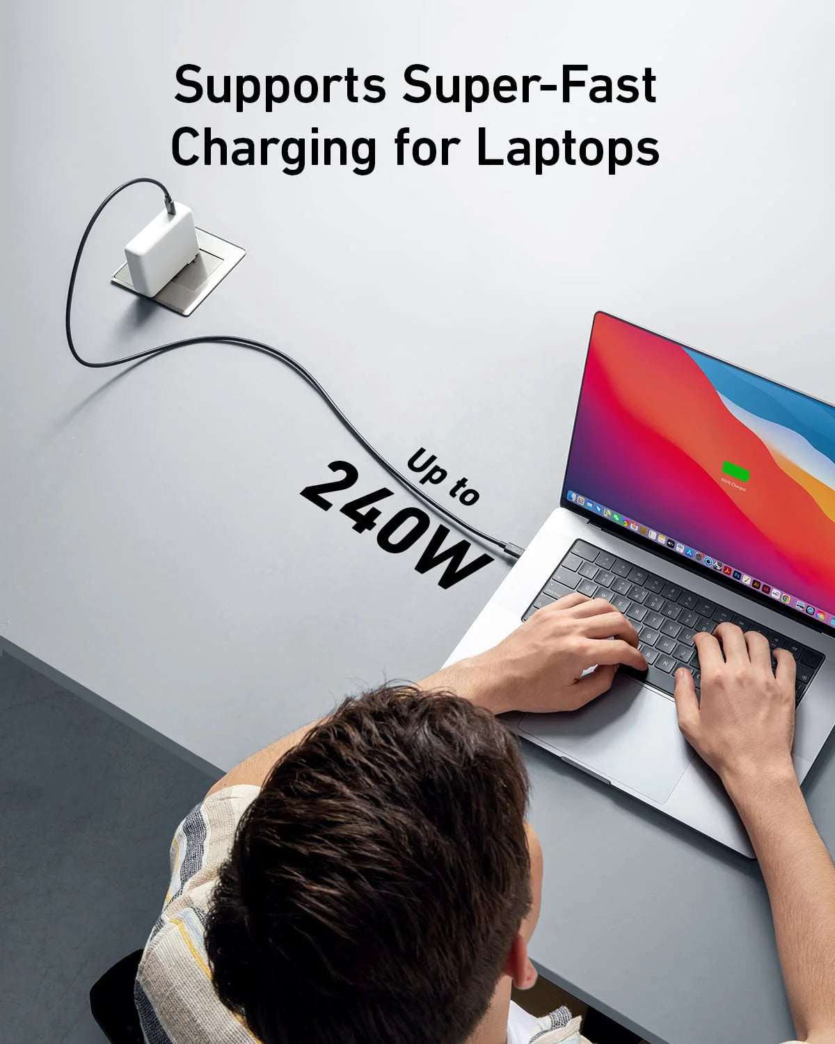 Anker 515 USB-C to USB-C Cable 3.3ft Thunderbolt 4 Compatible (240W/40 Gbps) Black A8487011