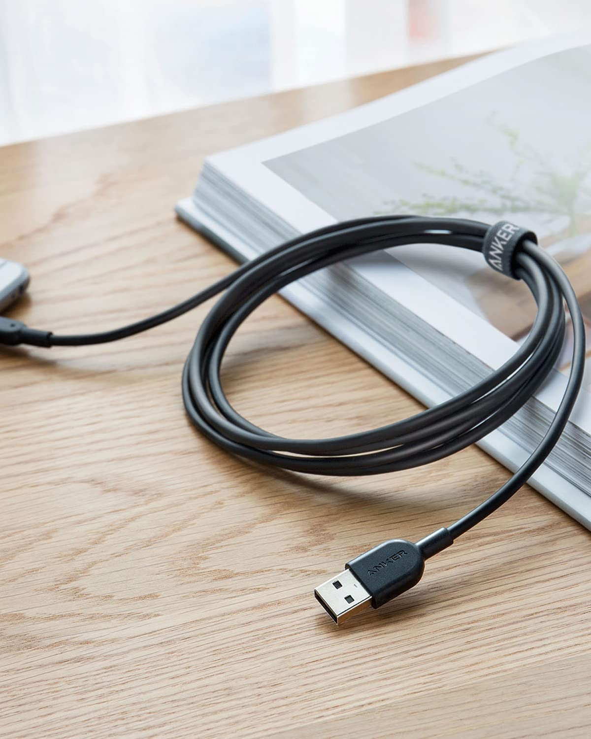 Anker Powerline II Lightning Cable Apple MFi Certified 6ft USB Charging/Sync Lightning Cord Black A8433012