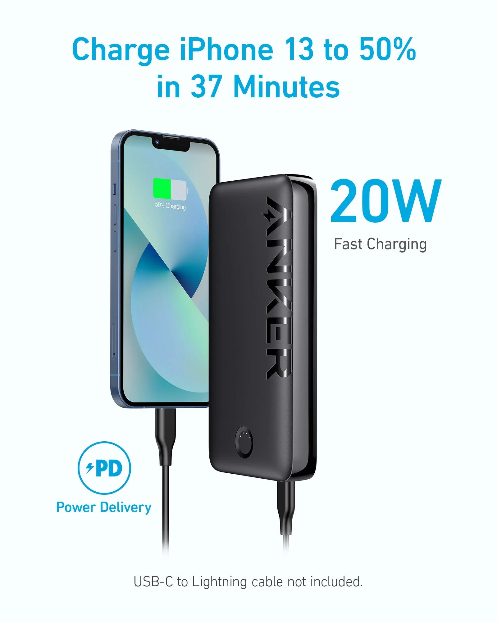 Anker 335 PowerCore 20K Power Bank - Black A1288012
