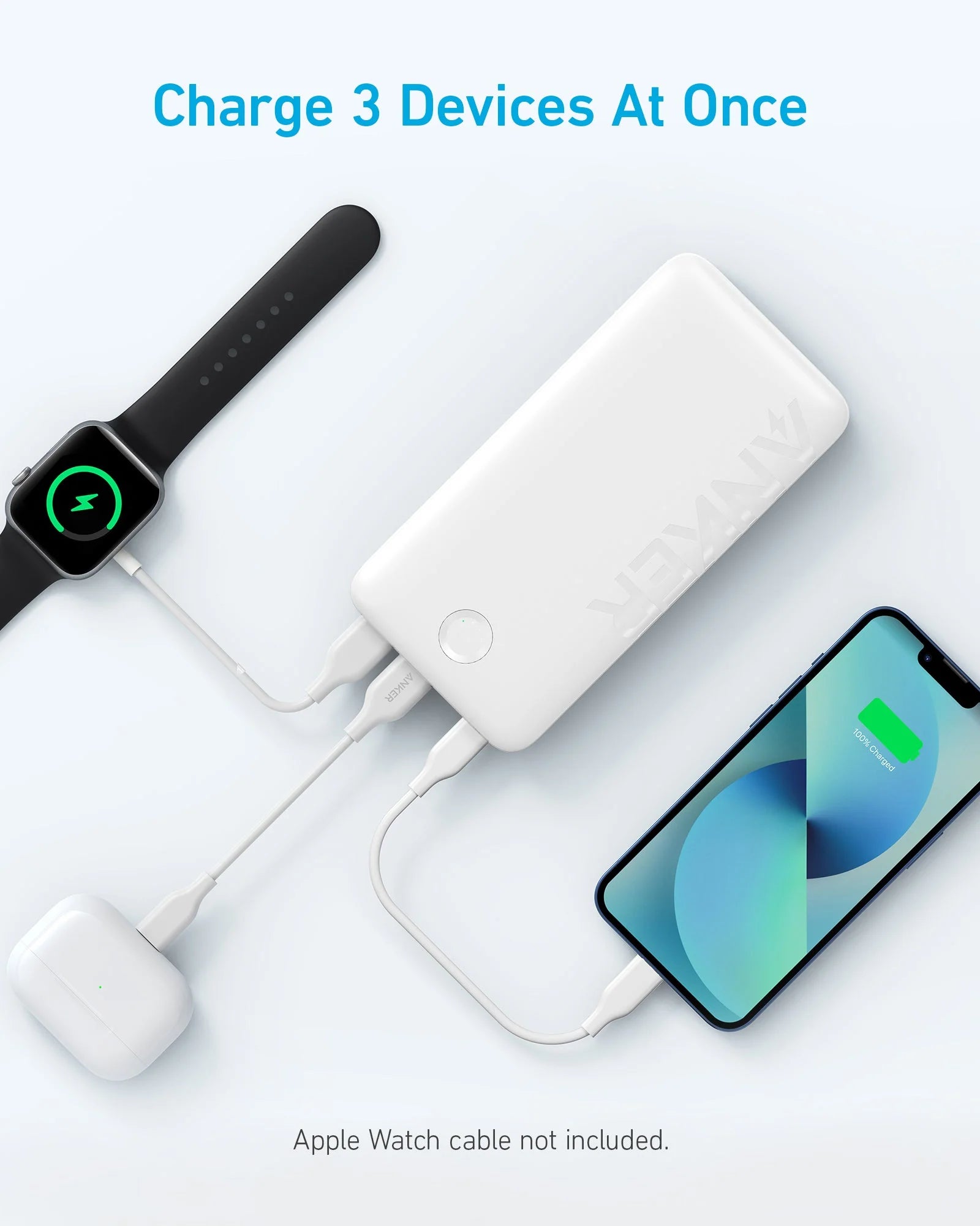Anker 335 PowerCore 20K Power Bank - White A1288H21