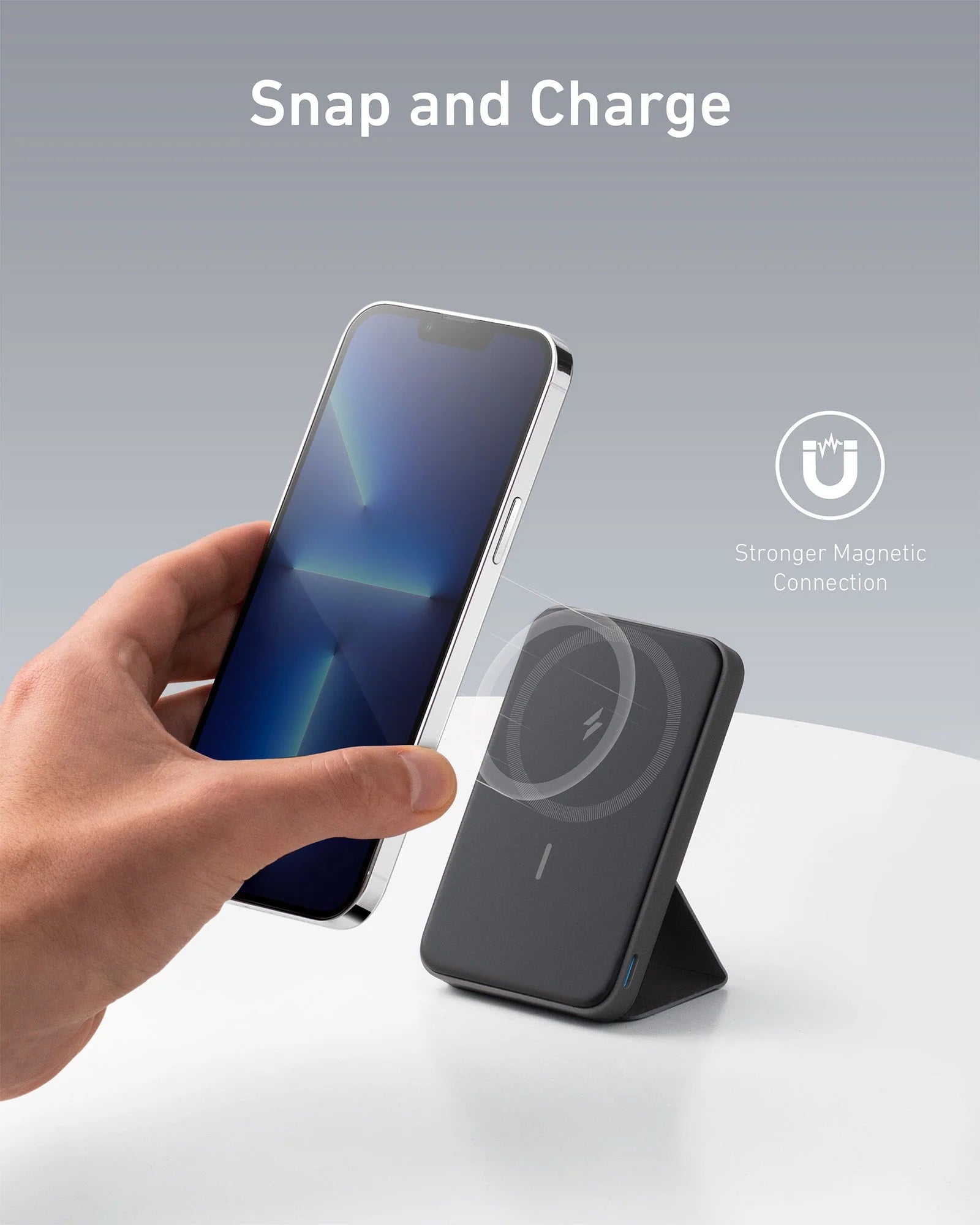 Anker 622 MagGo II 5000mAh Foldable Magnetic Wireless Charger - Black A1614H13