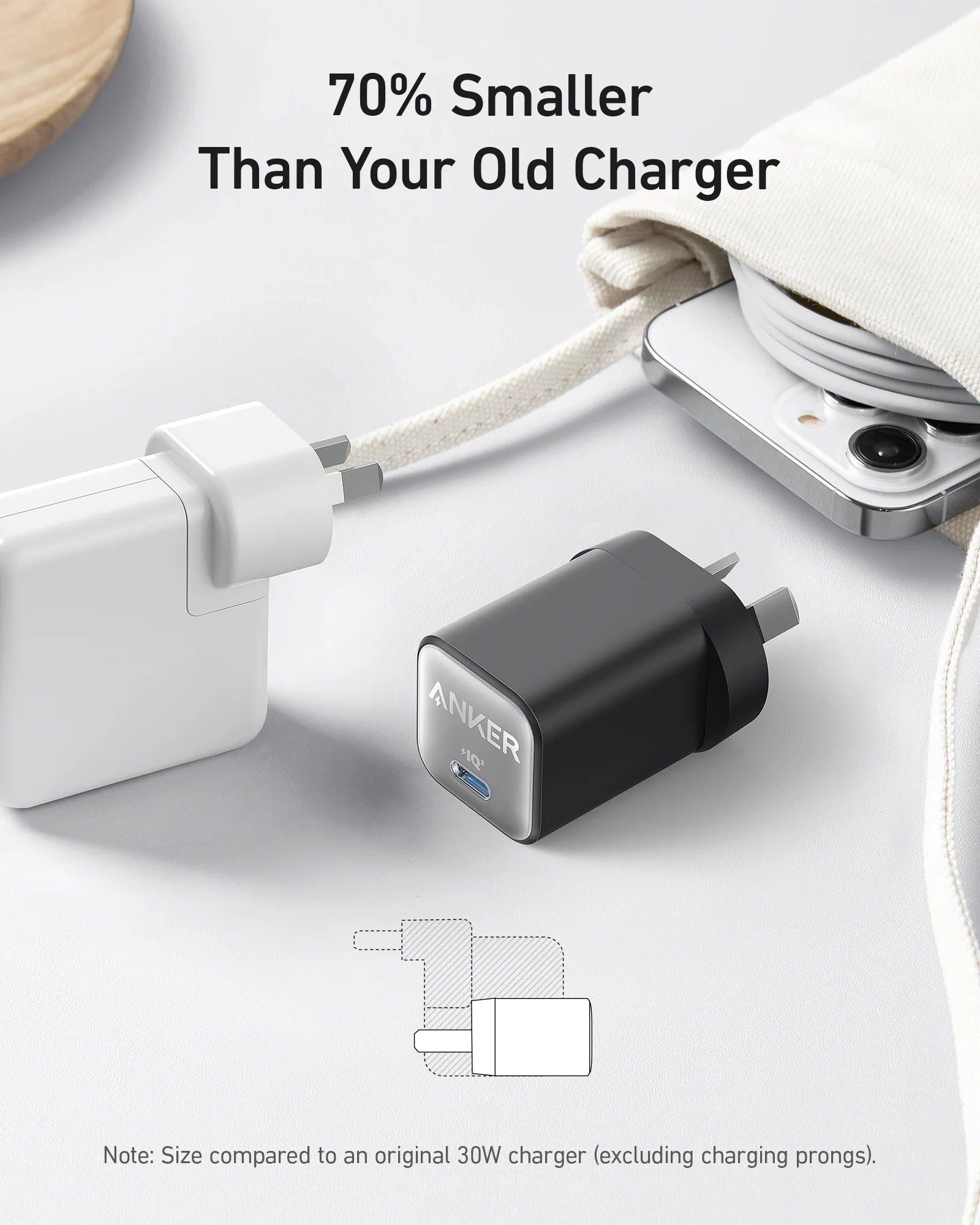 Anker 511 USB-C GaN Charger (Nano 3 30W) - Black A2147T11