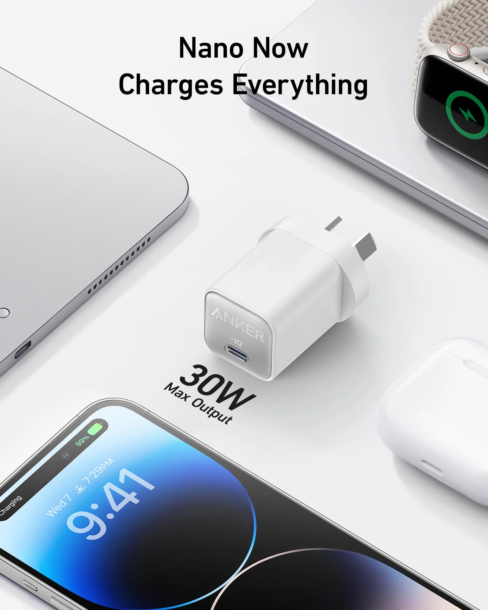 Anker 511 USB-C GaN Charger (Nano 3 30W) - White A2147T21