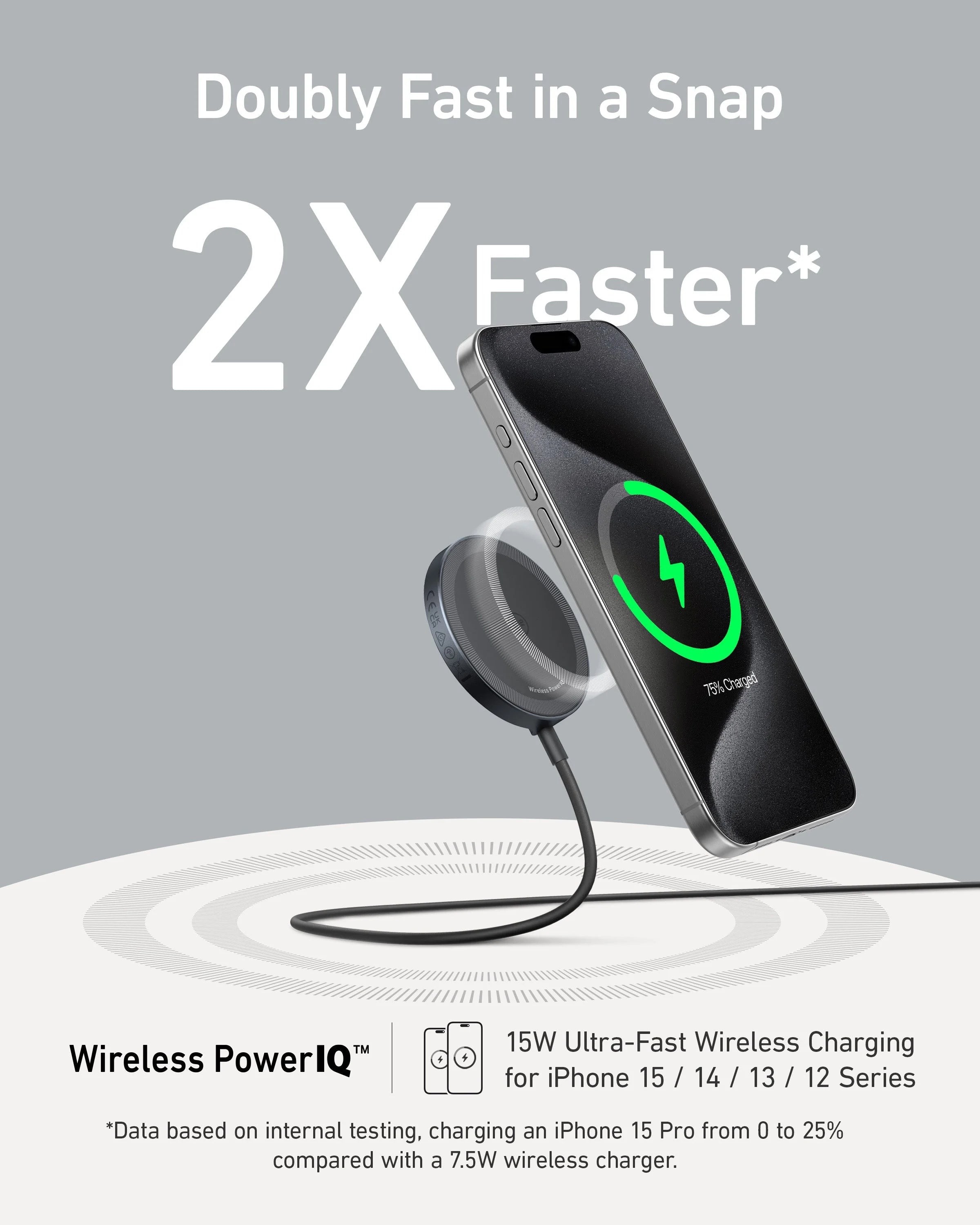 Anker MagGo 15W Wireless Charger (Pad) A25M0111