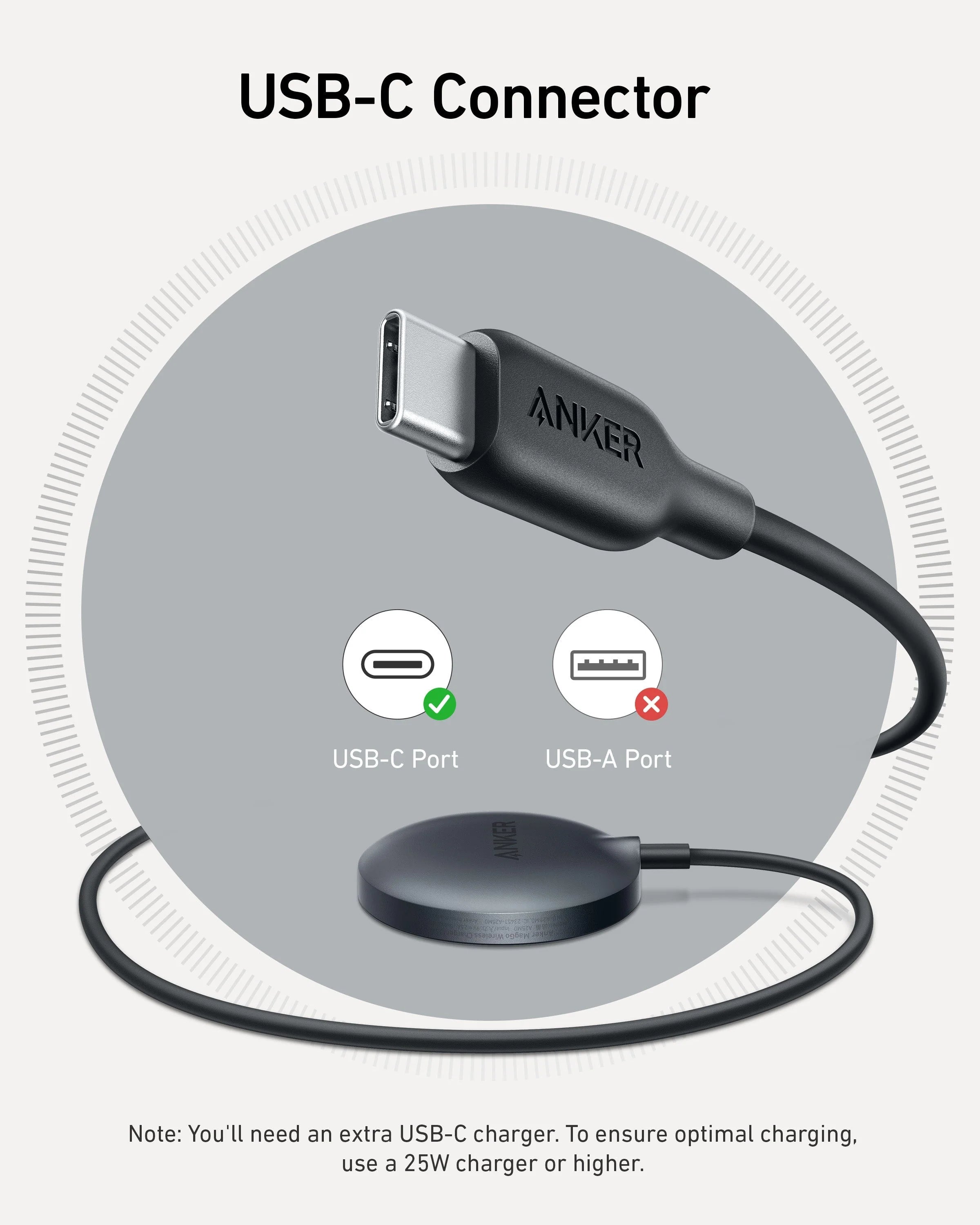 Anker MagGo 15W Wireless Charger (Pad) A25M0111