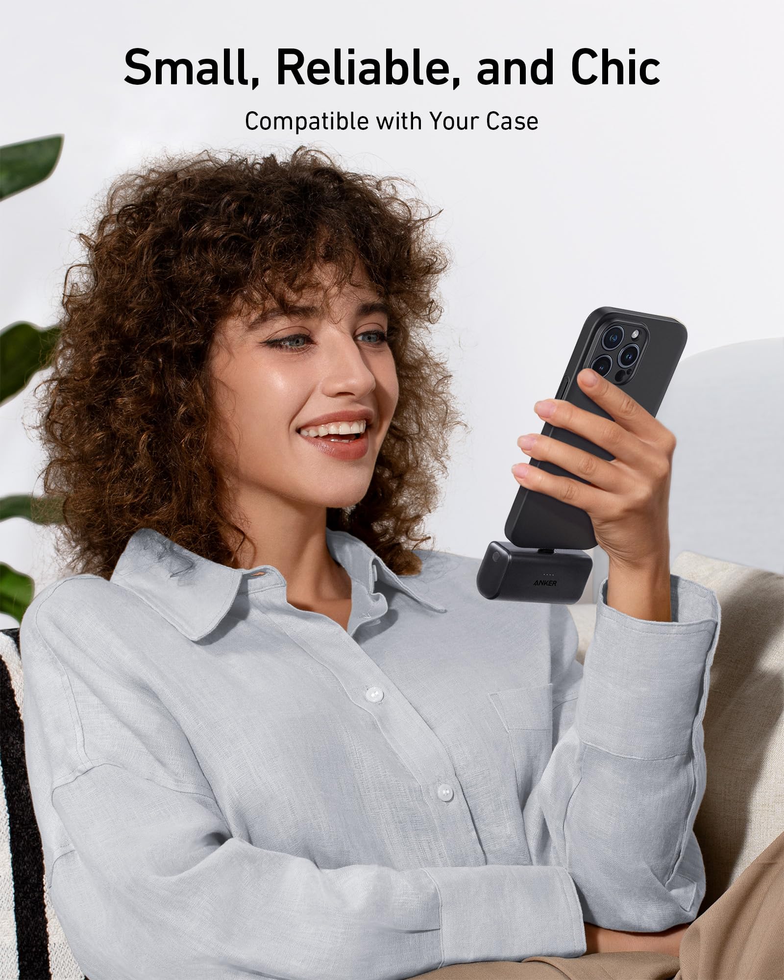 Anker 5000mAh Nano Power Bank with 22.5W Built-In USB-C Connector - Black A1653H11