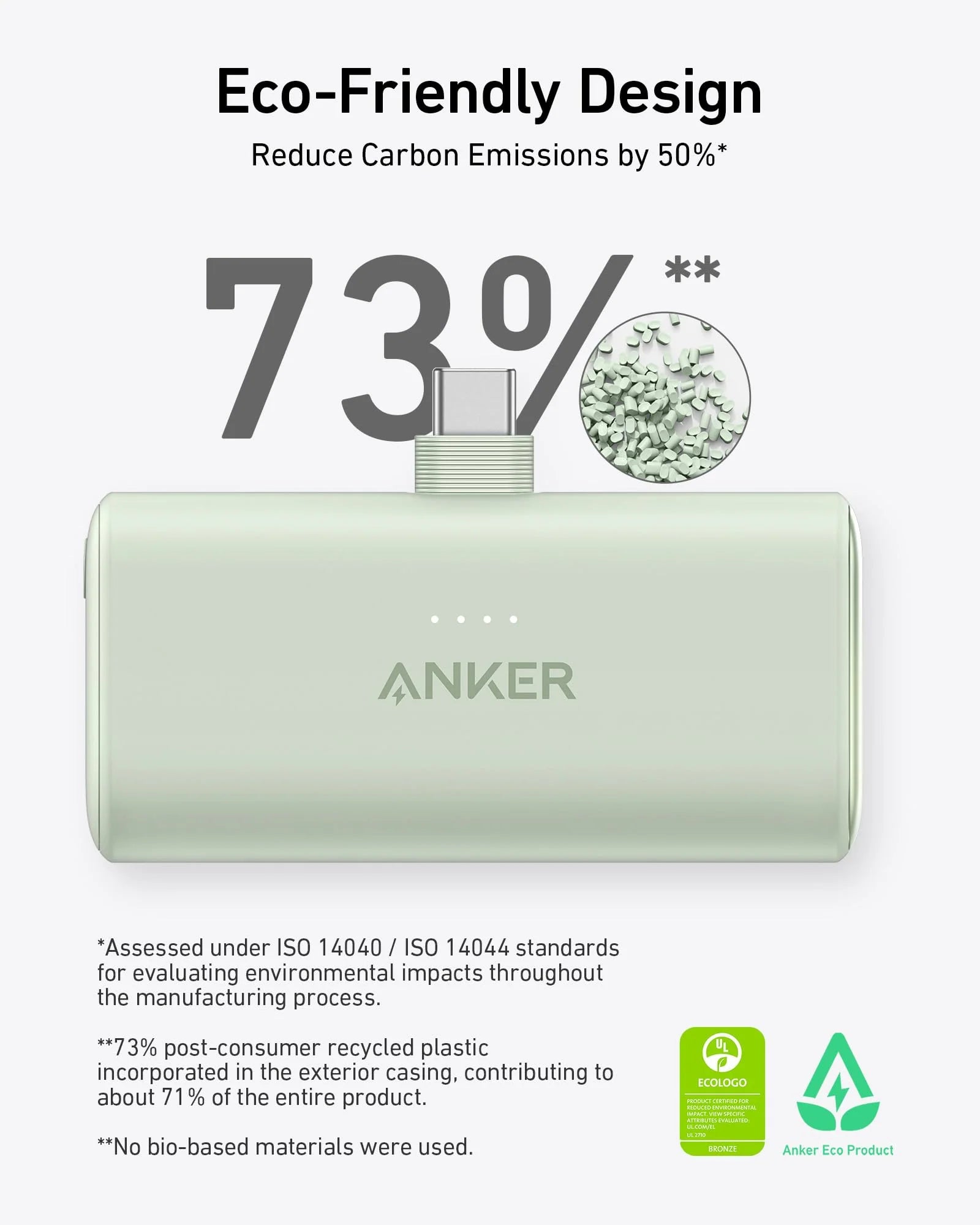 Anker 5000mAh Nano Power Bank with 22.5W Built-In USB-C Connector - Black A1653H11