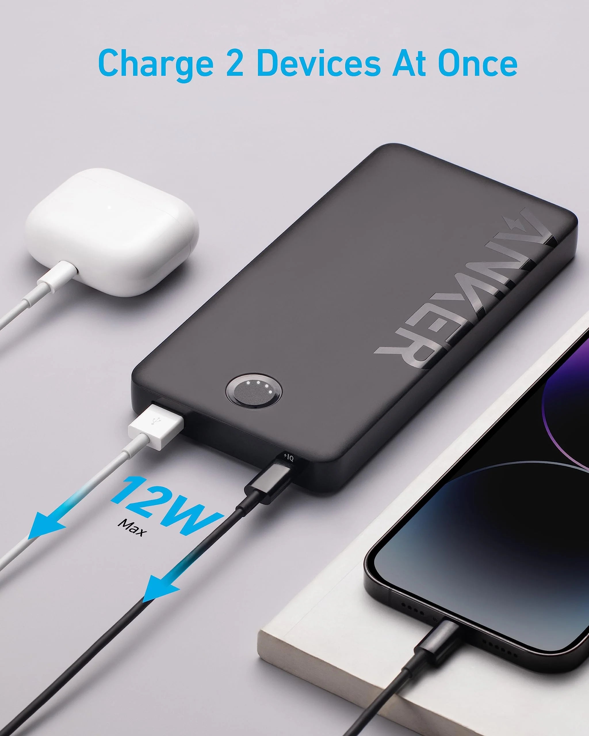 Anker 323 10000mAh Power Bank - Black A1334H11