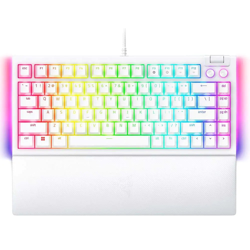 Razer BlackWidow V4 75% Mechanical Gaming Keyboard - White RZ03-05001700-R3M1
